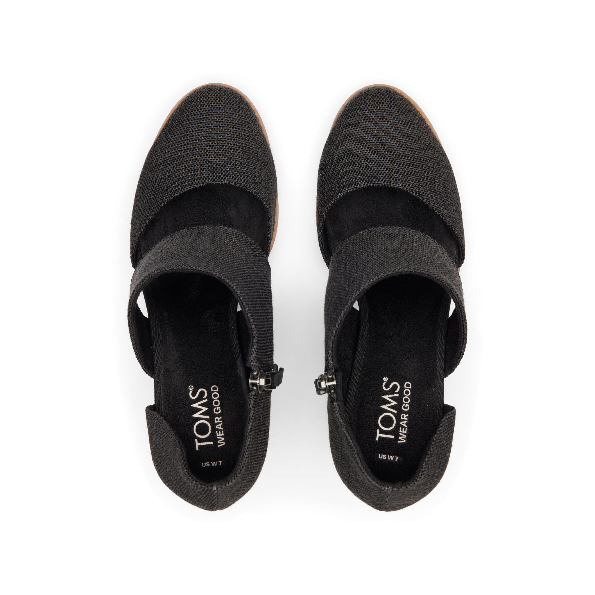 Milan Black Closed Toe Heel Top View