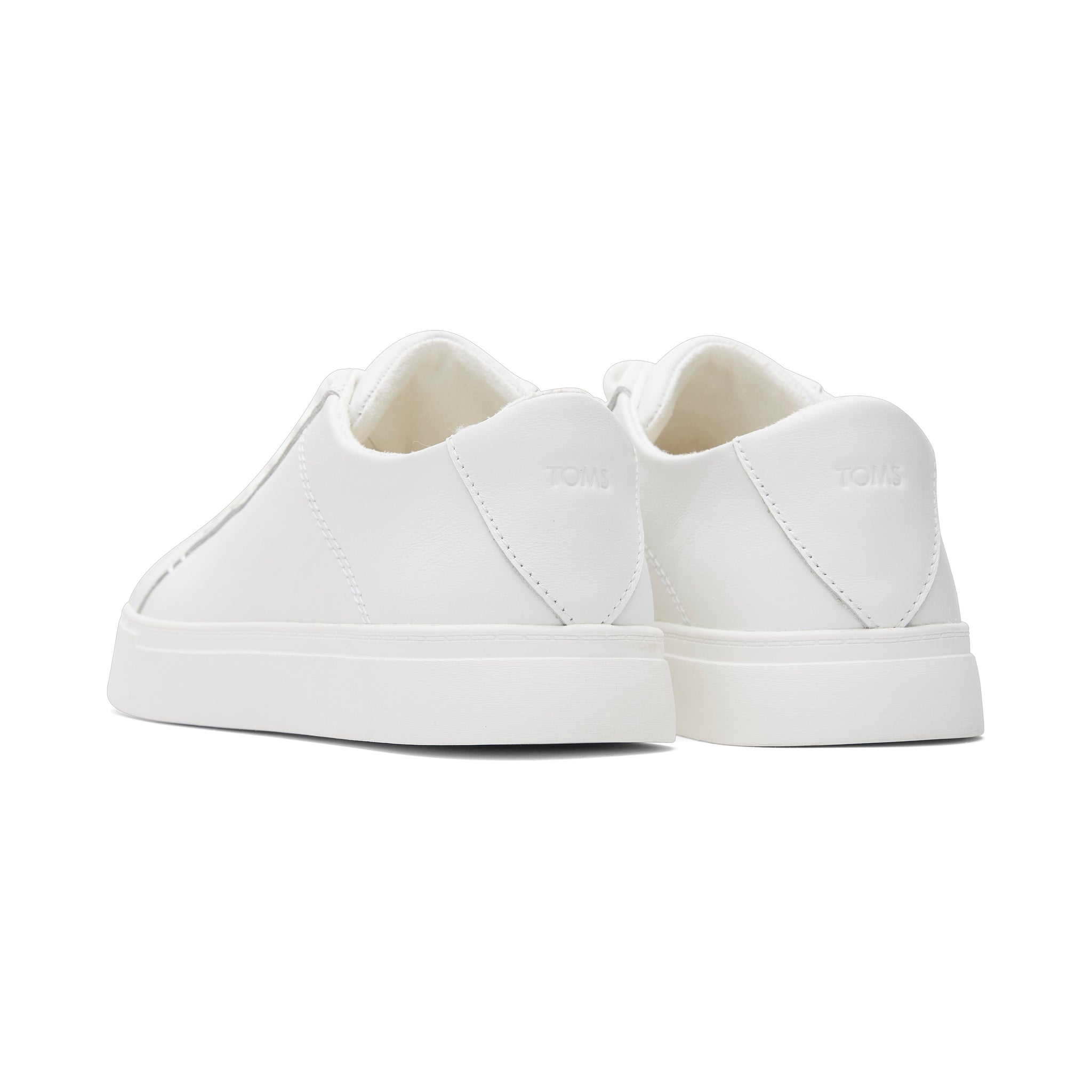 Kameron White Leather Sneaker Back View