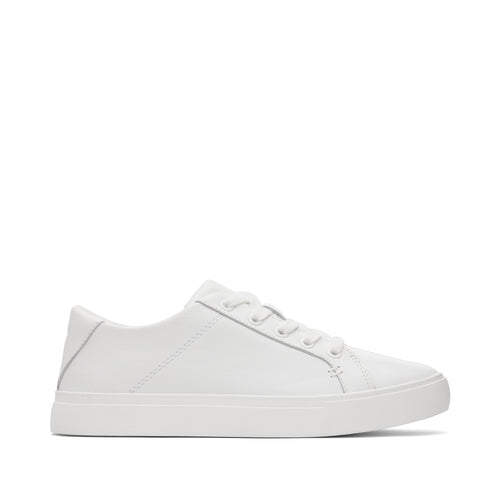 Kameron White Leather Sneaker Side View