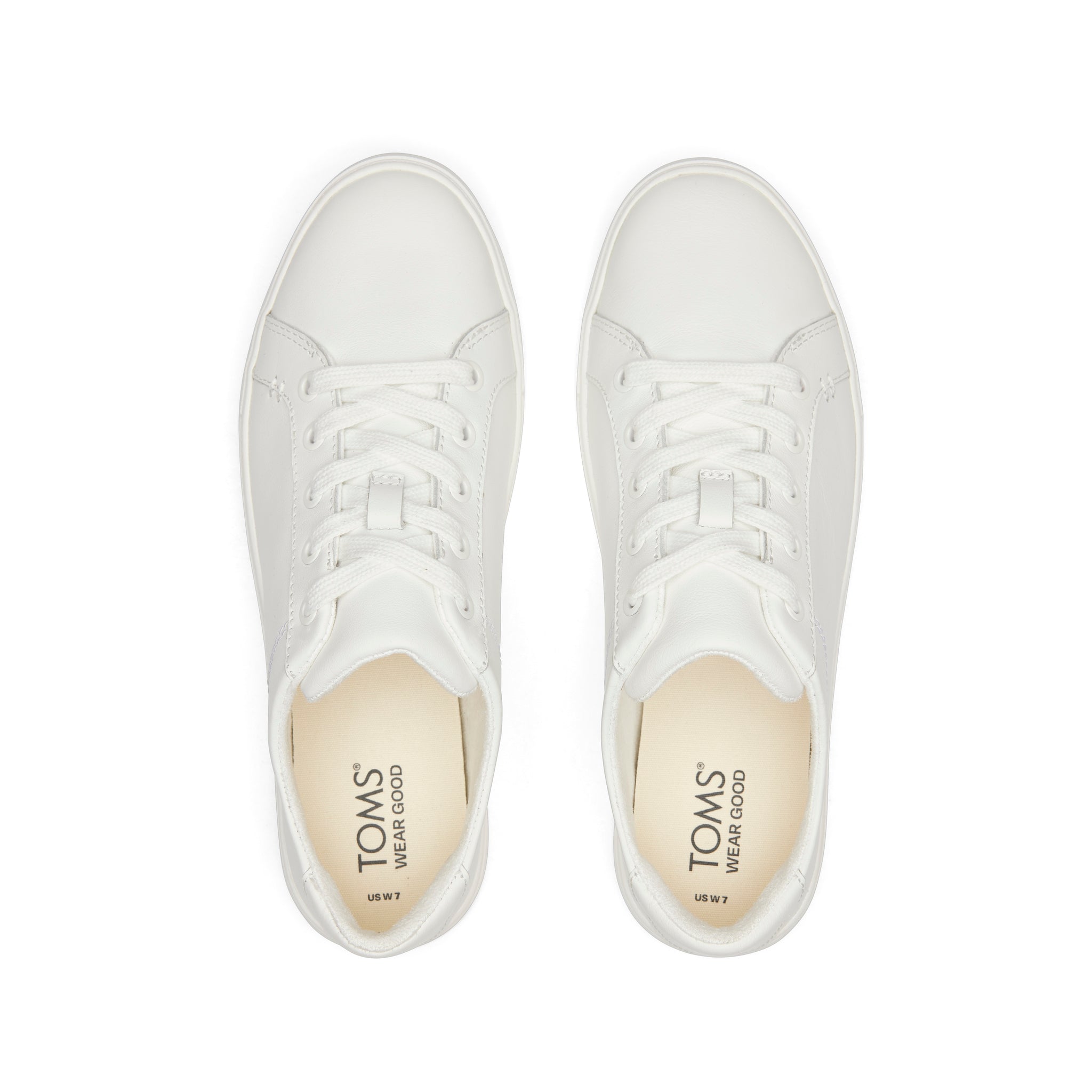 Kameron White Leather Sneaker Top View