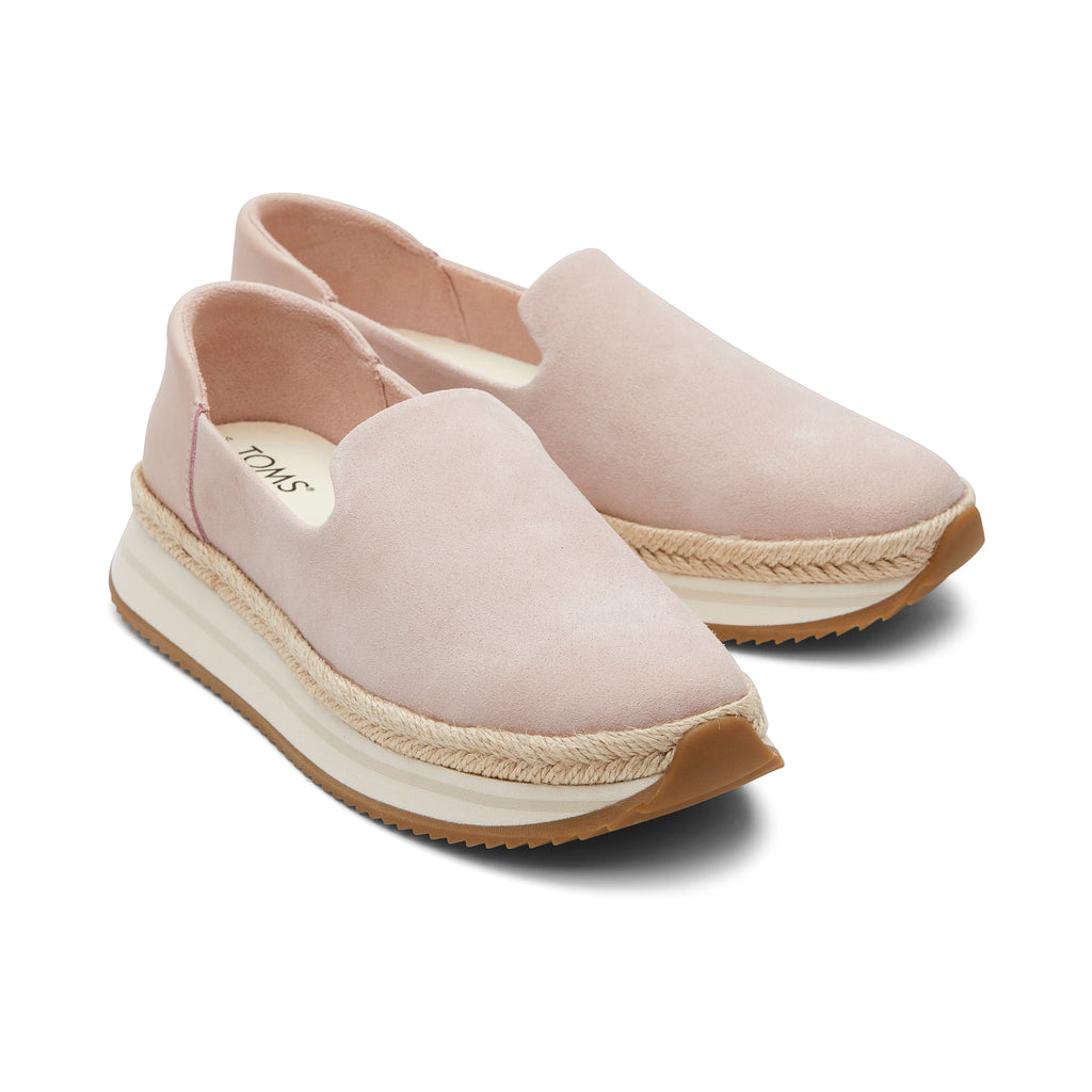 Jocelyn Pink Suede Espadrille Sneaker Front View