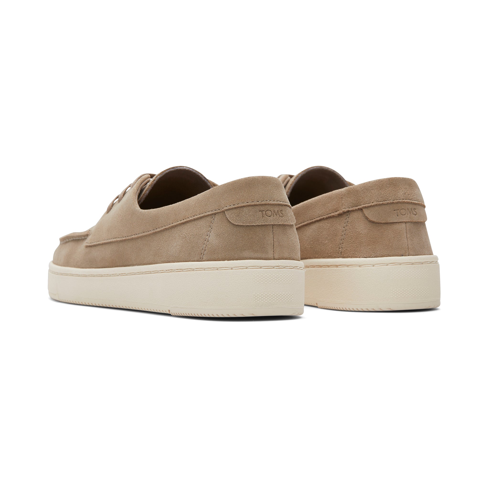TRVL LITE London Taupe Suede Loafer Back View