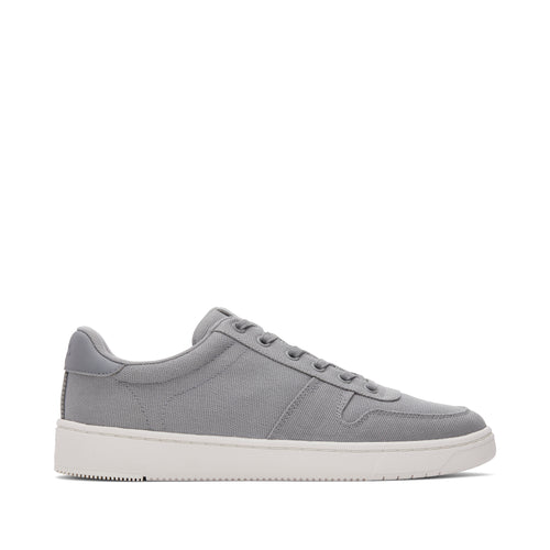 TRVL LITE Court Grey Heritage Canvas Sneaker Side View