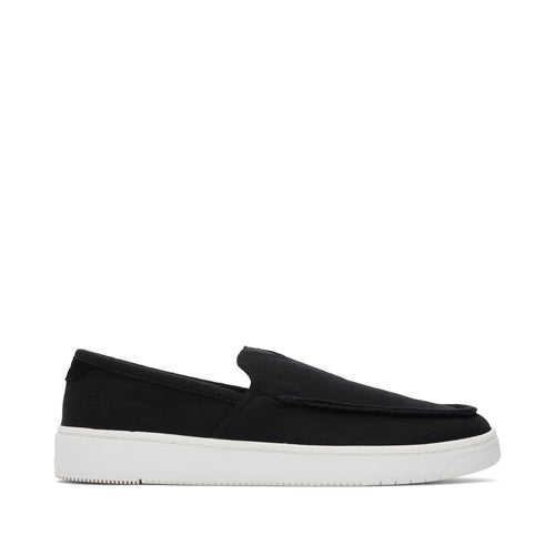 TRVL LITE Black Recycled Cotton Loafer Side View