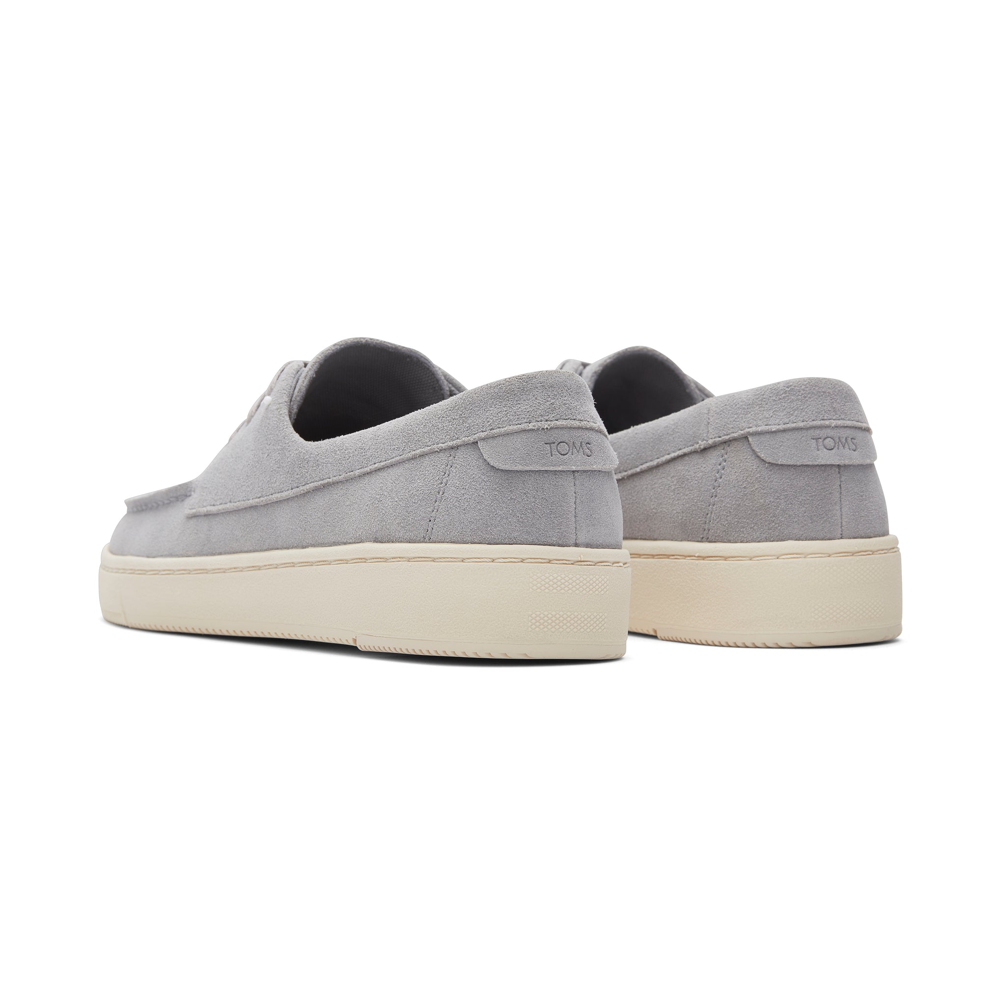 TRVL LITE London Grey Suede Loafer Back View