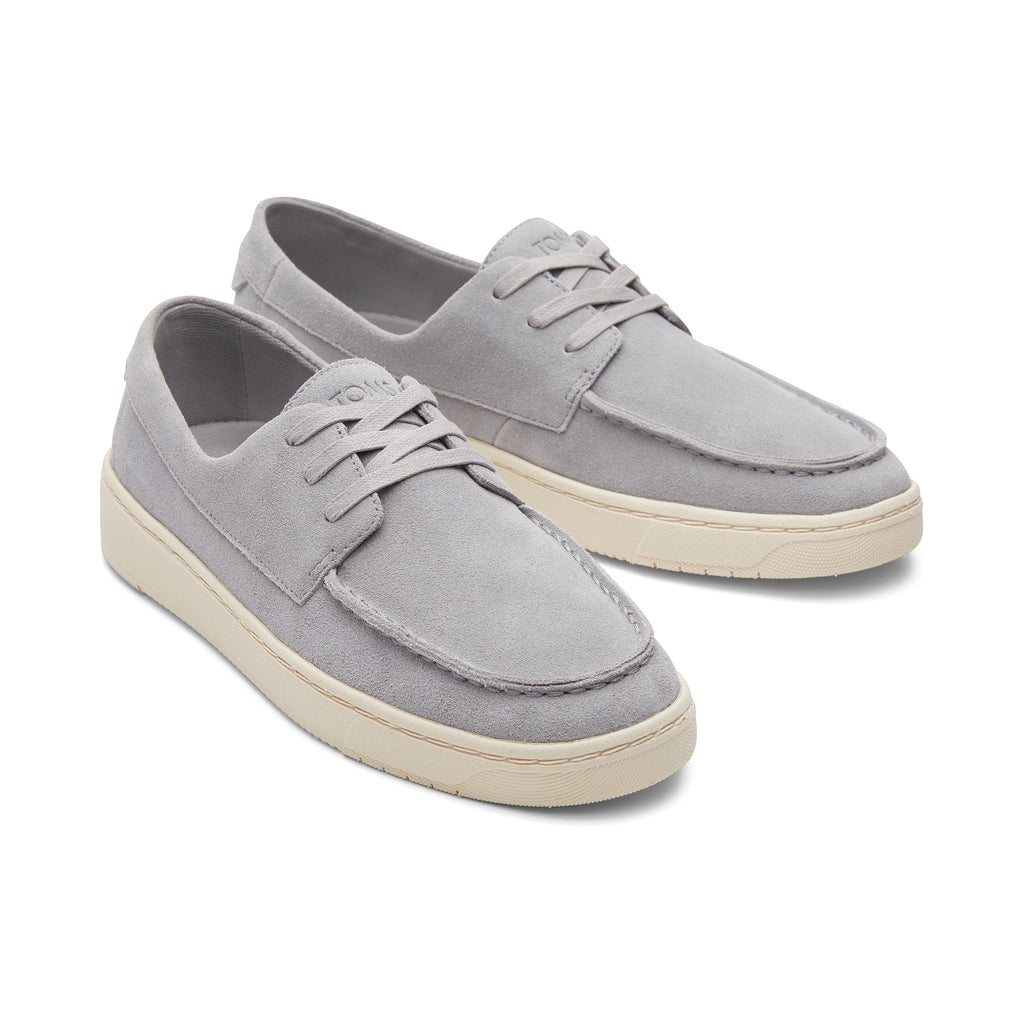 TRVL LITE London Grey Suede Loafer Front View