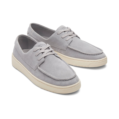 TRVL LITE London Grey Suede Loafer Front View