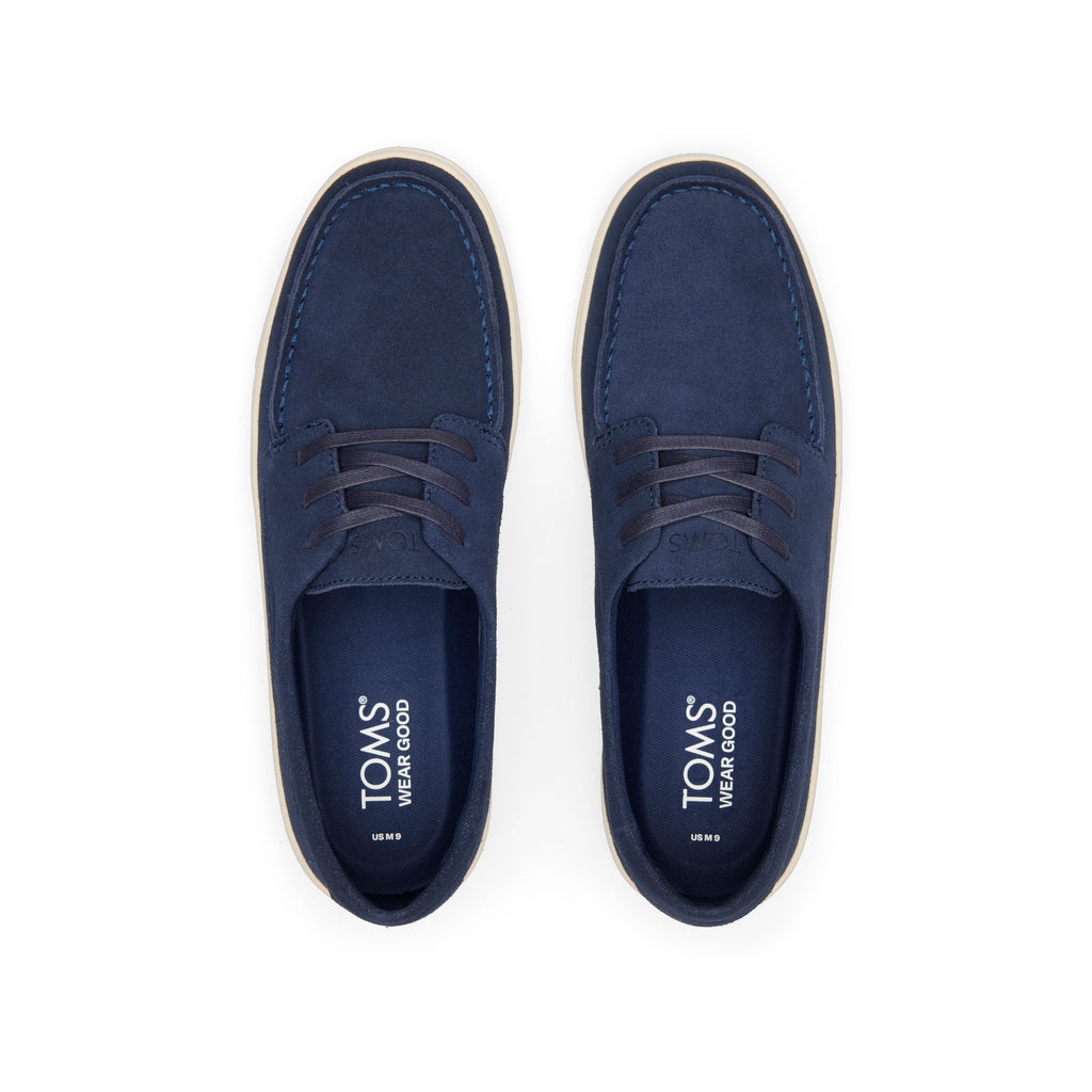 TRVL LITE London Navy Suede Loafer Top View