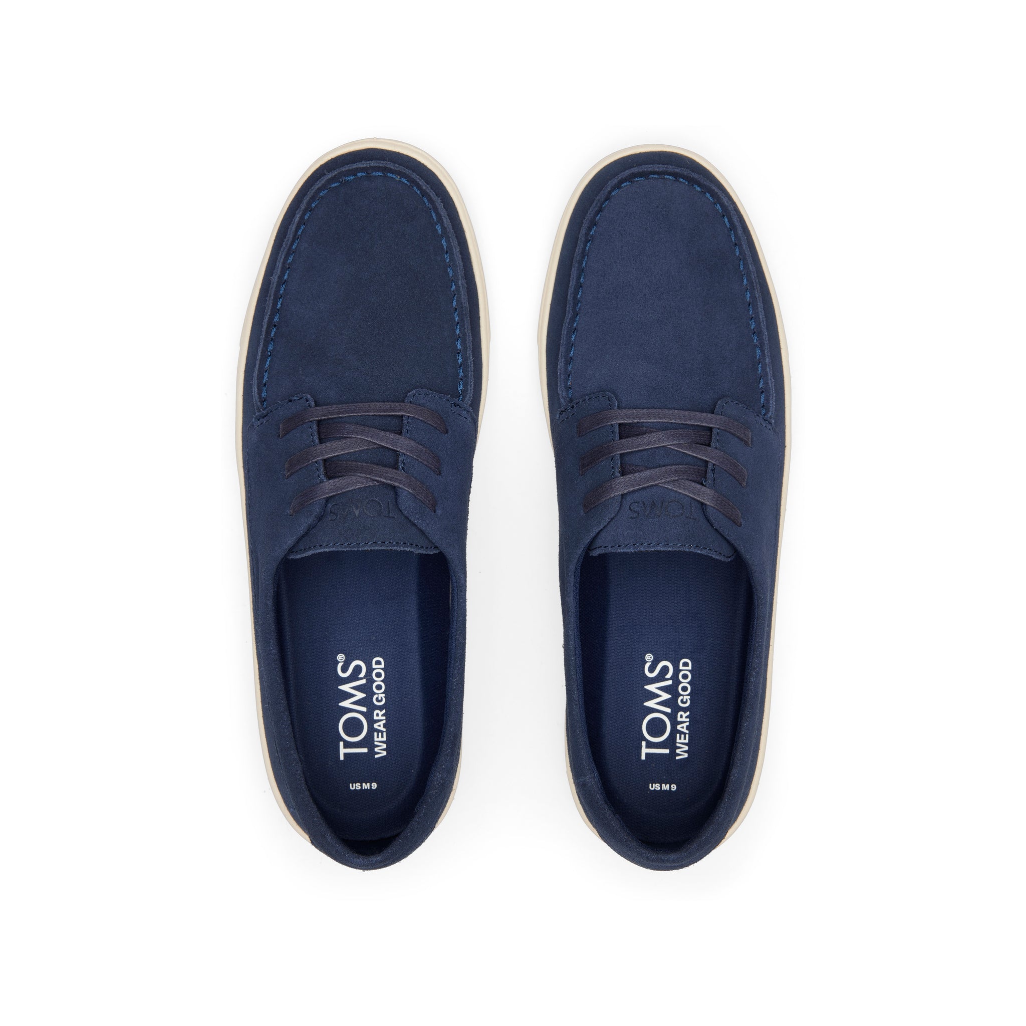 TRVL LITE London Navy Suede Loafer Top View