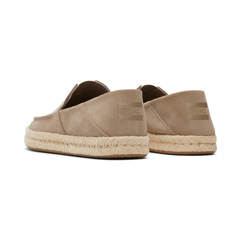 Alonso Taupe Suede Rope Loafer Back View