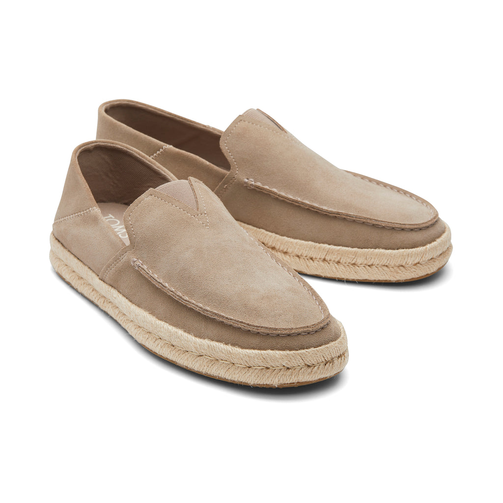Alonso Taupe Suede Rope Loafer Front View
