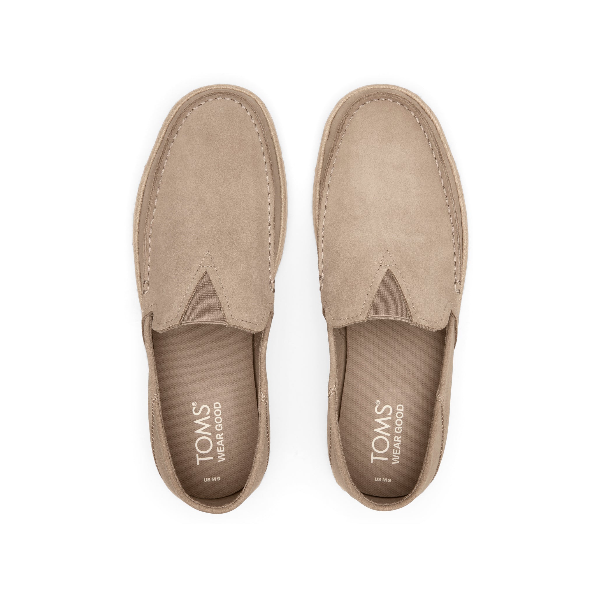 Alonso Taupe Suede Rope Loafer Top View
