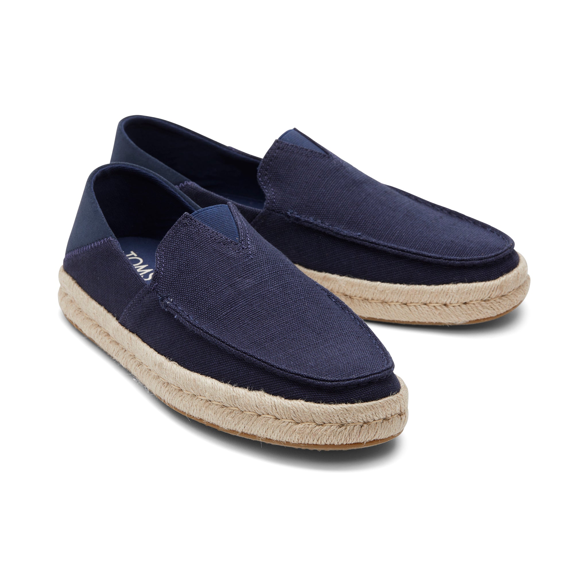 Alonso Navy Heritage Canvas Rope Loafer Front View