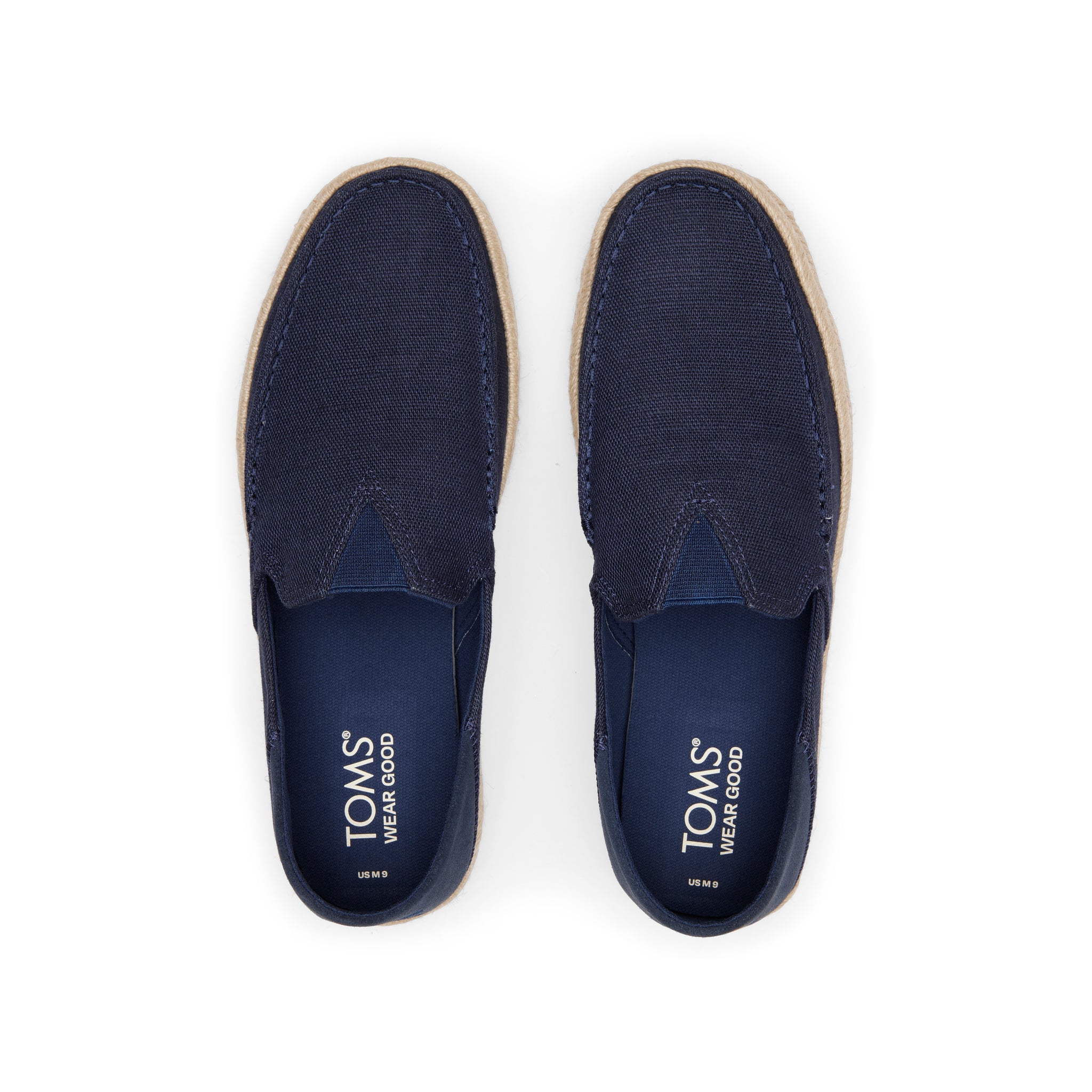 Alonso Navy Heritage Canvas Rope Loafer Top View
