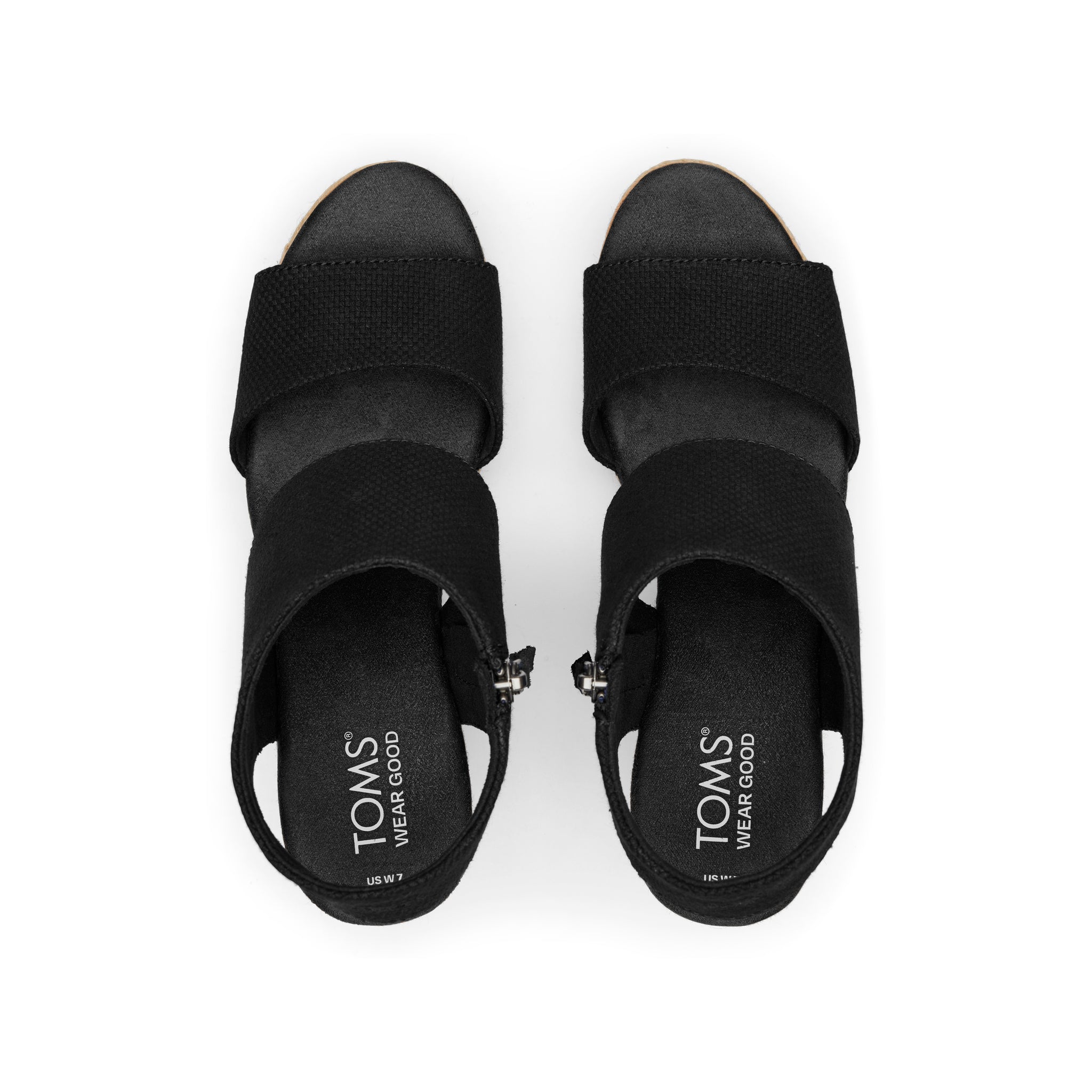 Majorca Rope Black Platform Sandal Top View