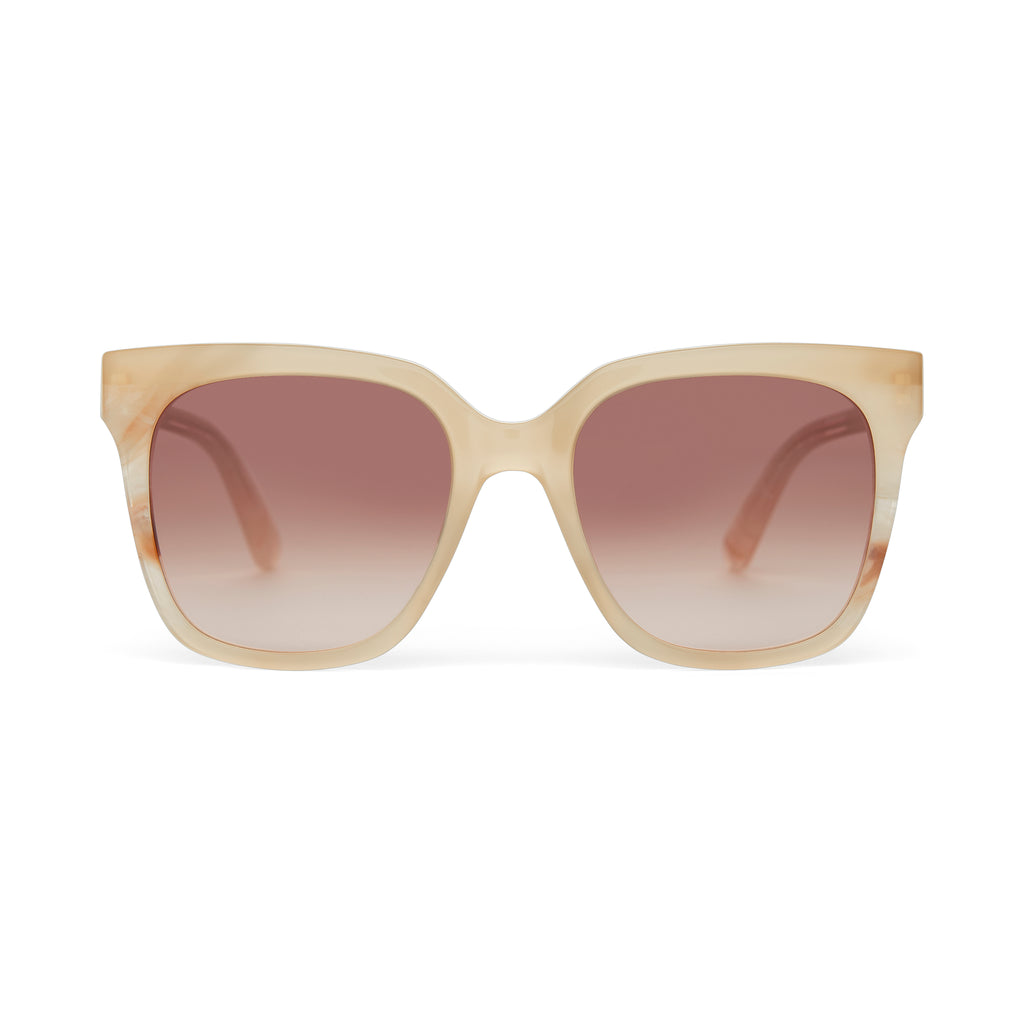 Natasha Oatmilk Latte Handcrafted Sunglasses Front View