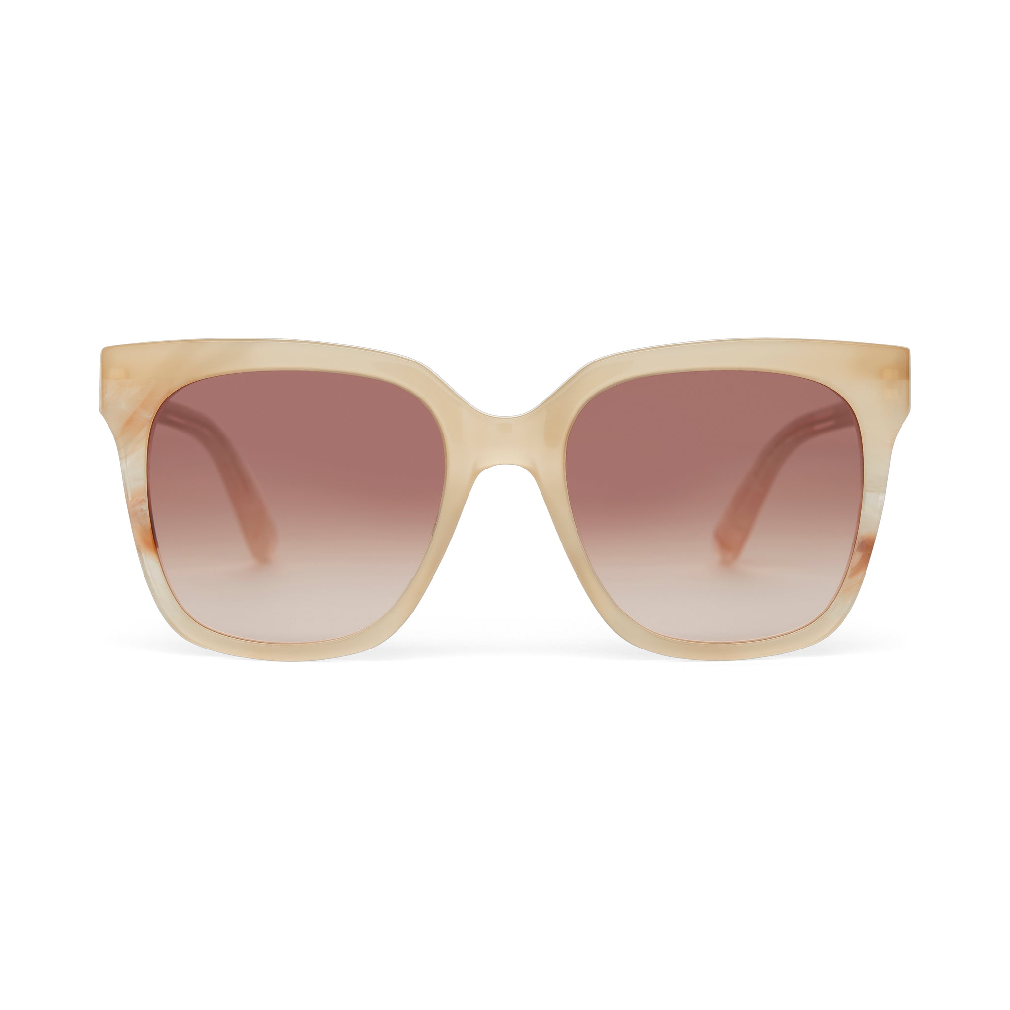 Natasha Oatmilk Latte Handcrafted Sunglasses Front View