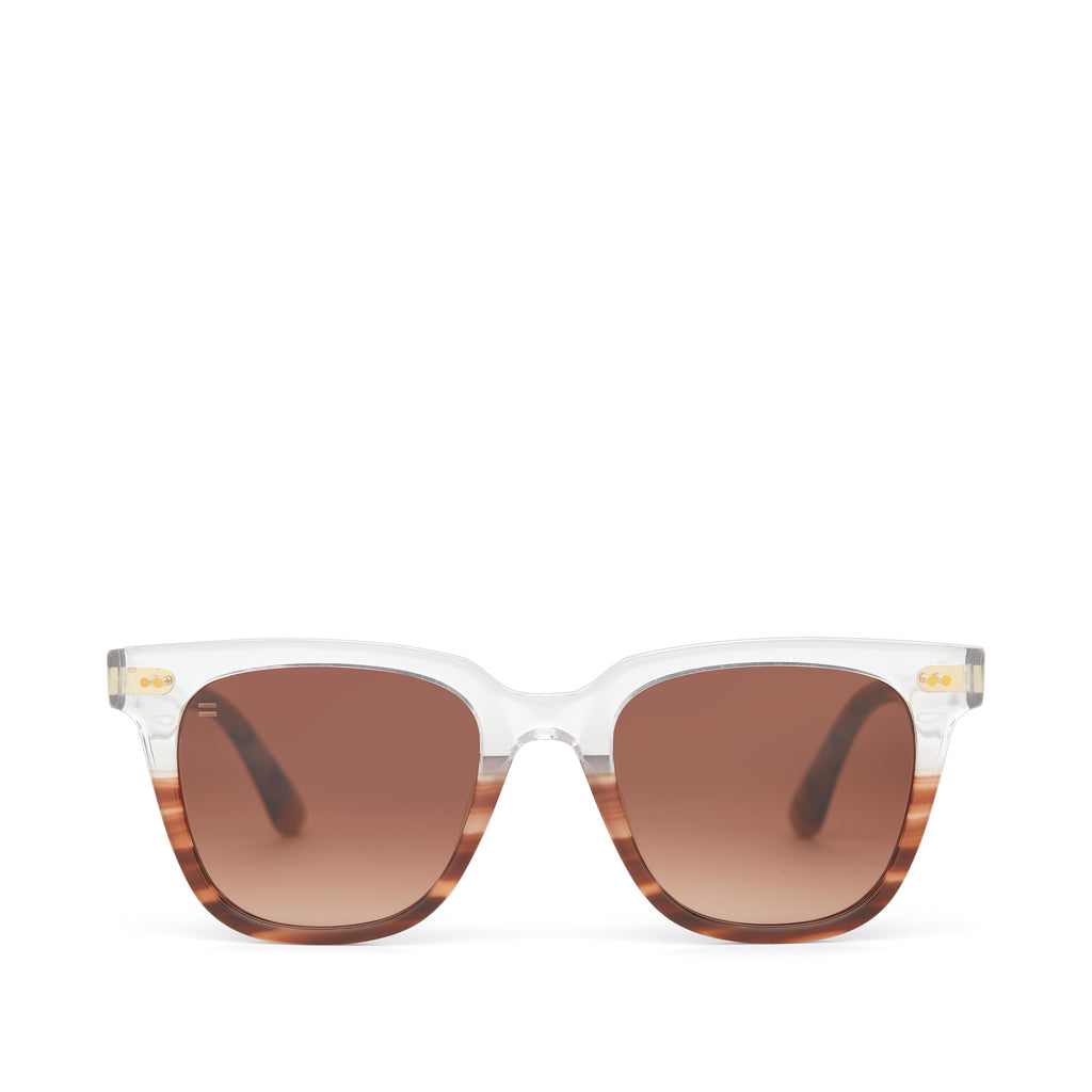 Memphis 301 Mocha Fade Handcrafted Sunglasses Front View