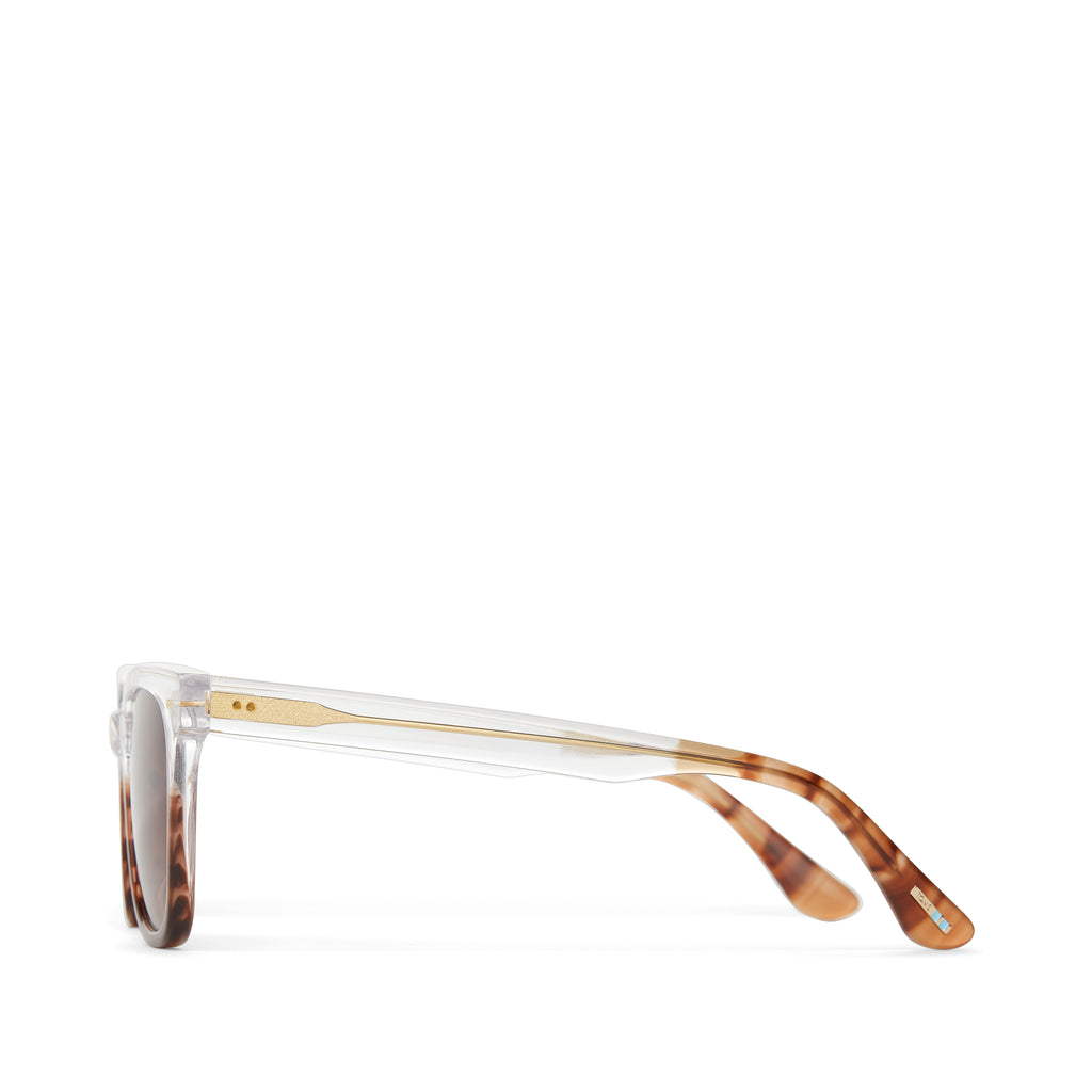 Memphis 301 Handcrafted Sunglasses - Mocha Fade-Brown Gradient Side View