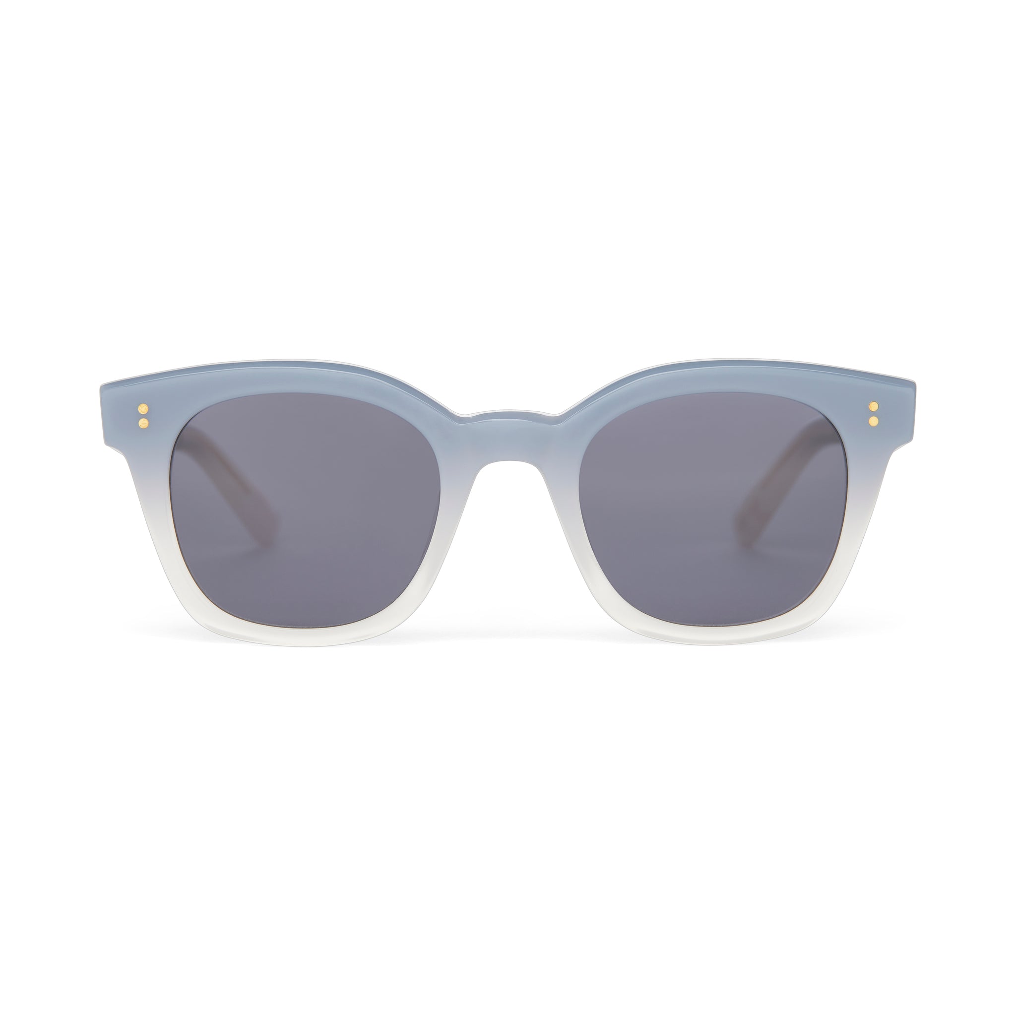 Rome Chalky Blue Fade Handcrafted Sunglasses Front View