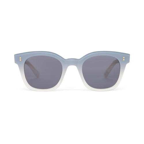 Rome Chalky Blue Fade Handcrafted Sunglasses Front View
