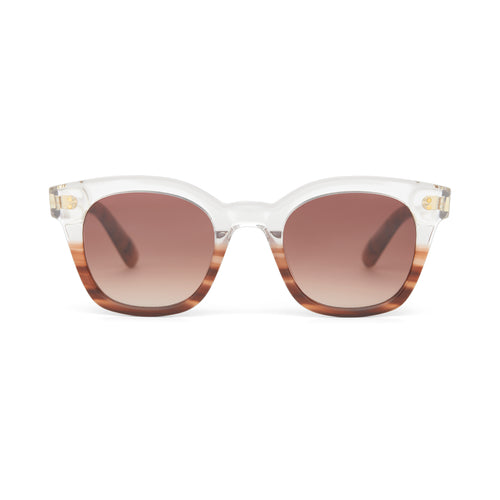 Rome Mocha Fade Handcrafted Sunglasses Front View