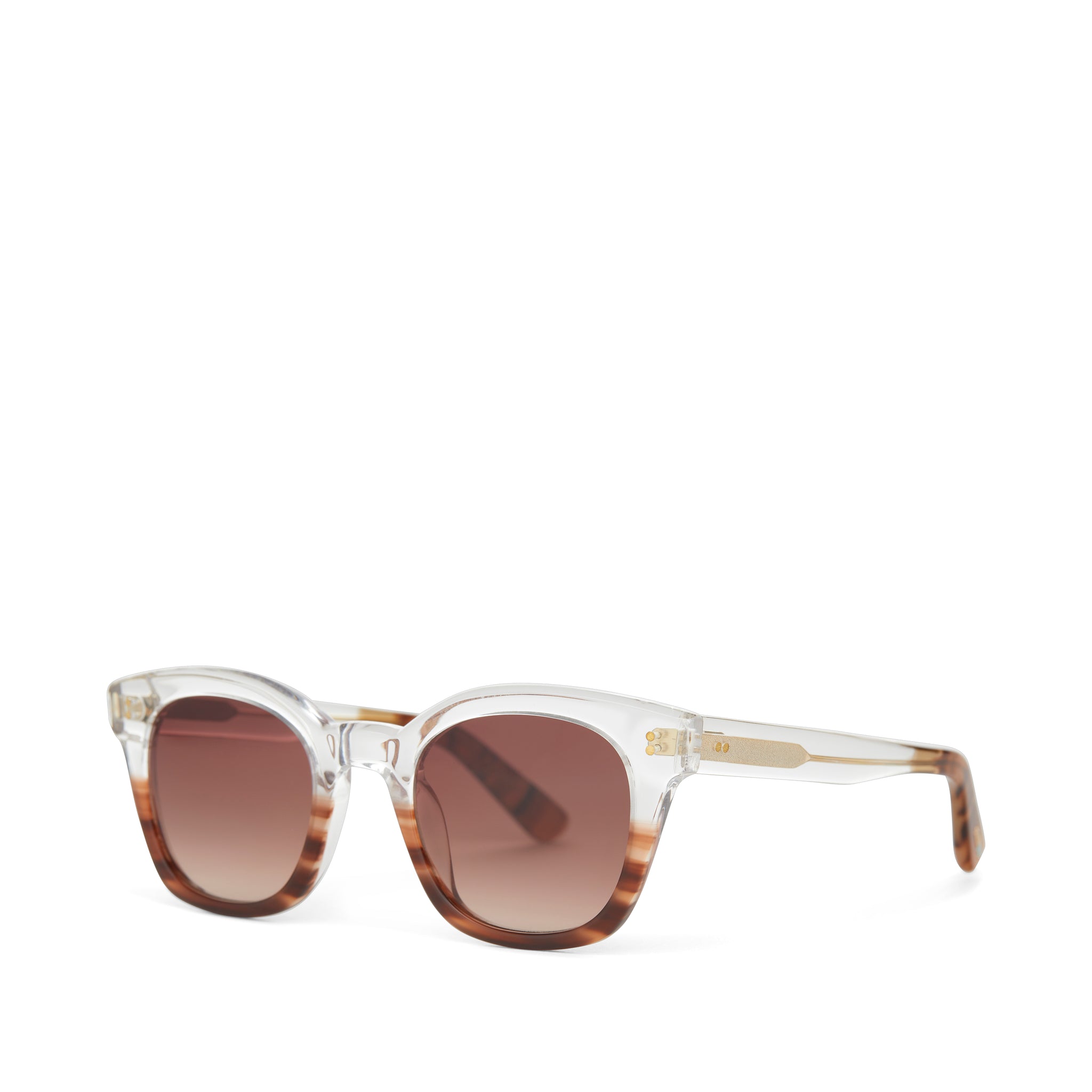 Rome Mocha Fade Handcrafted Sunglasses Side View