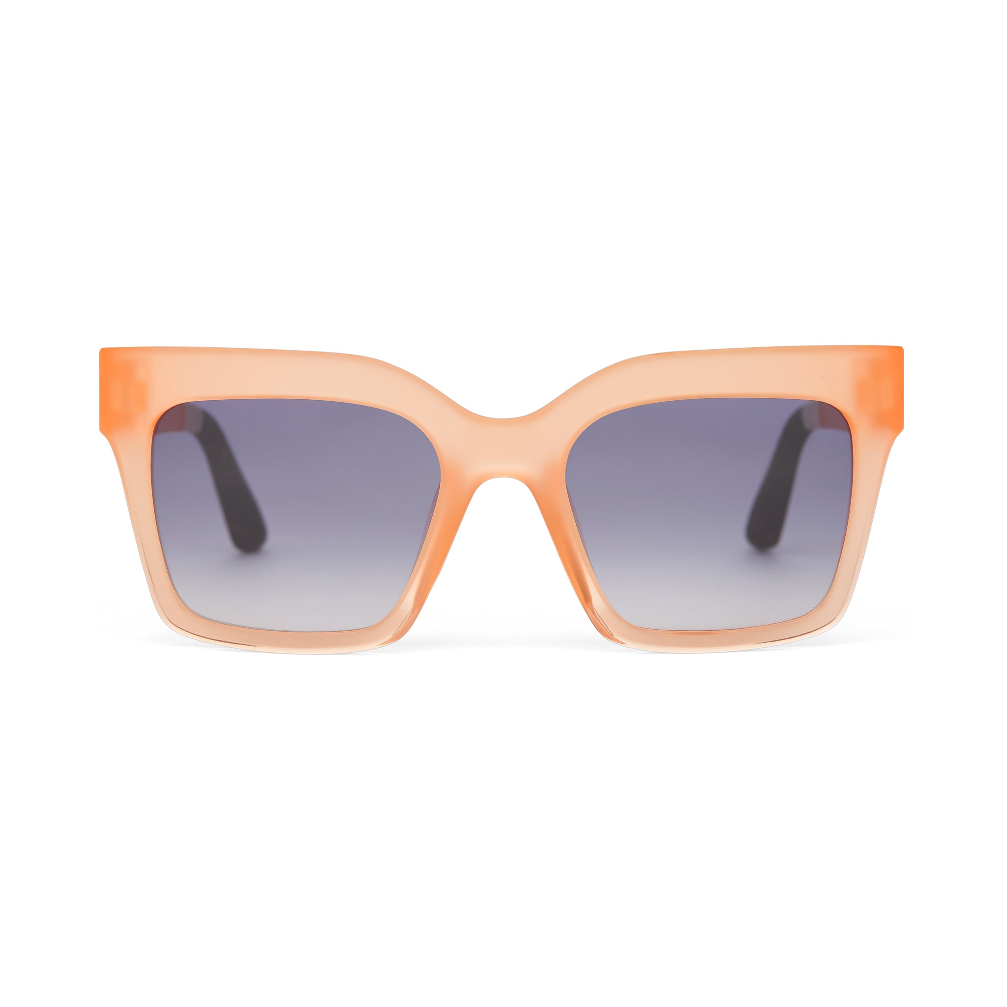 Adelaide Peach Crystal Fade Traveler Sunglasses Front View