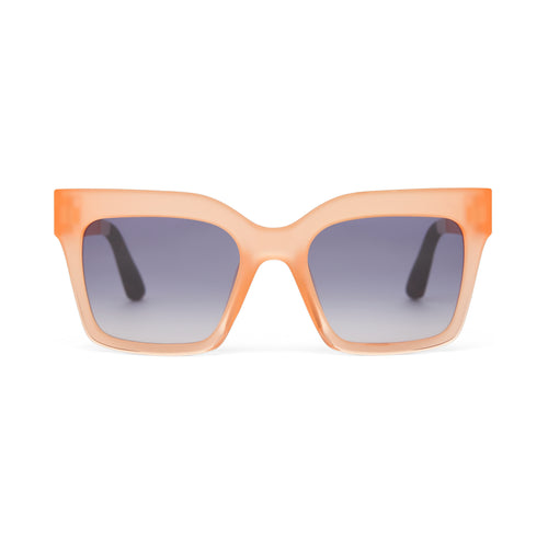 Adelaide Peach Crystal Fade Traveler Sunglasses Front View