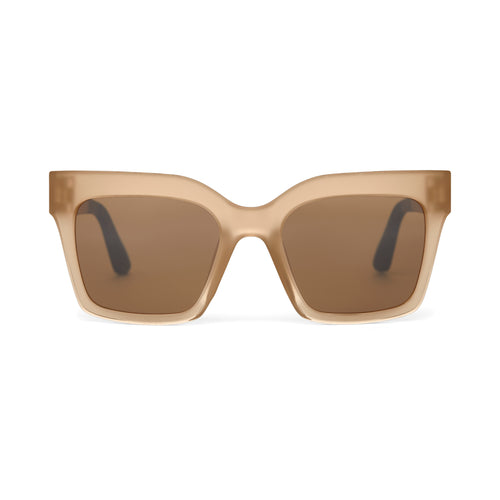 Adelaide Oatmilk Crystal Fade Traveler Sunglasses Front View