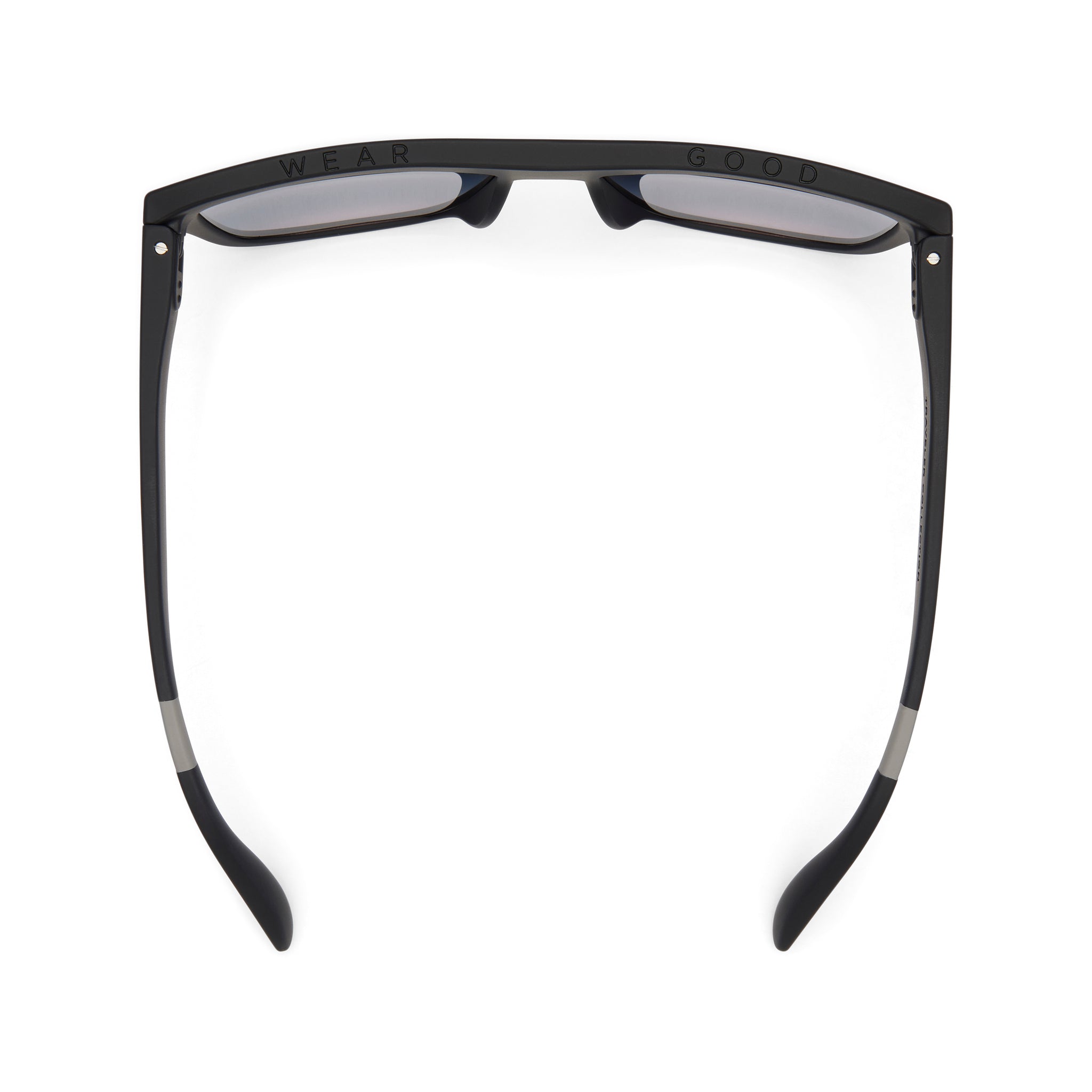 Jett Matte Black Traveler Sunglasses Top View