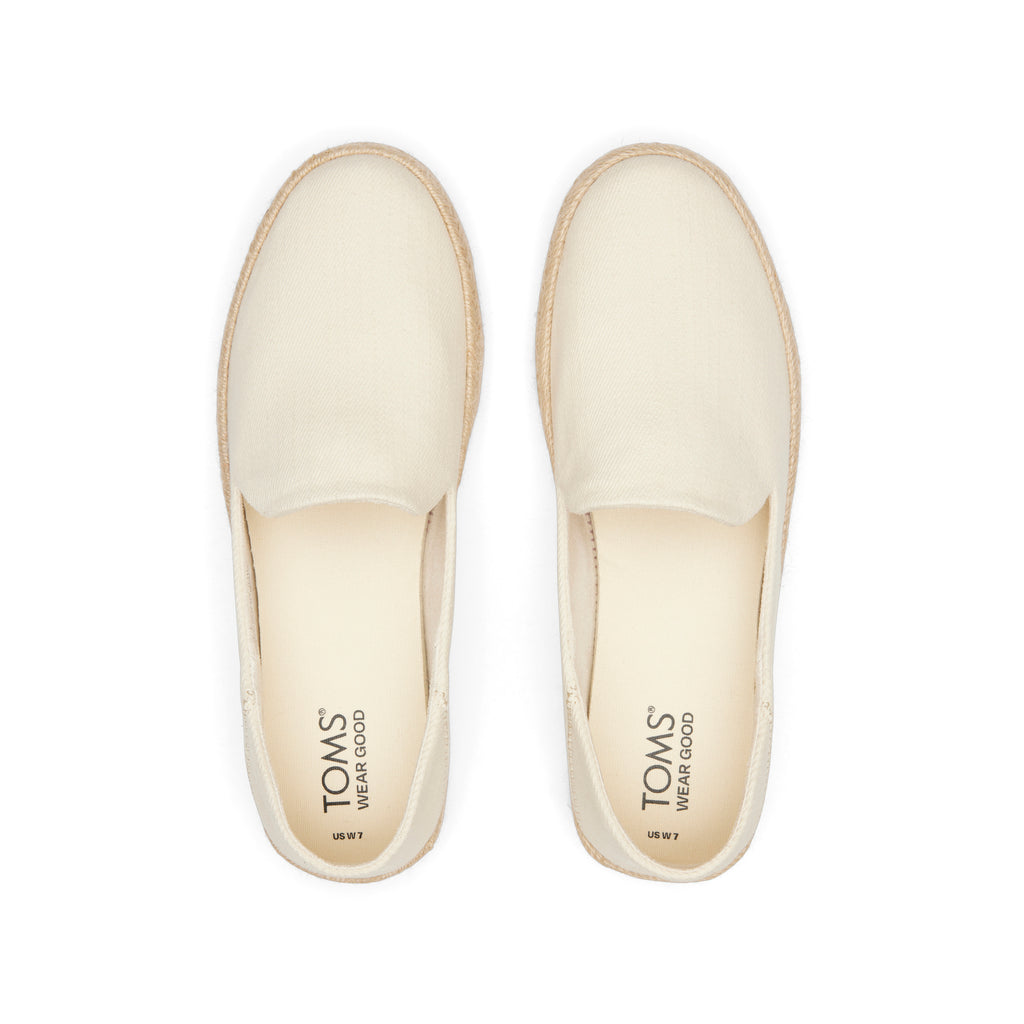Carolina Natural Twill Espadrille Top View