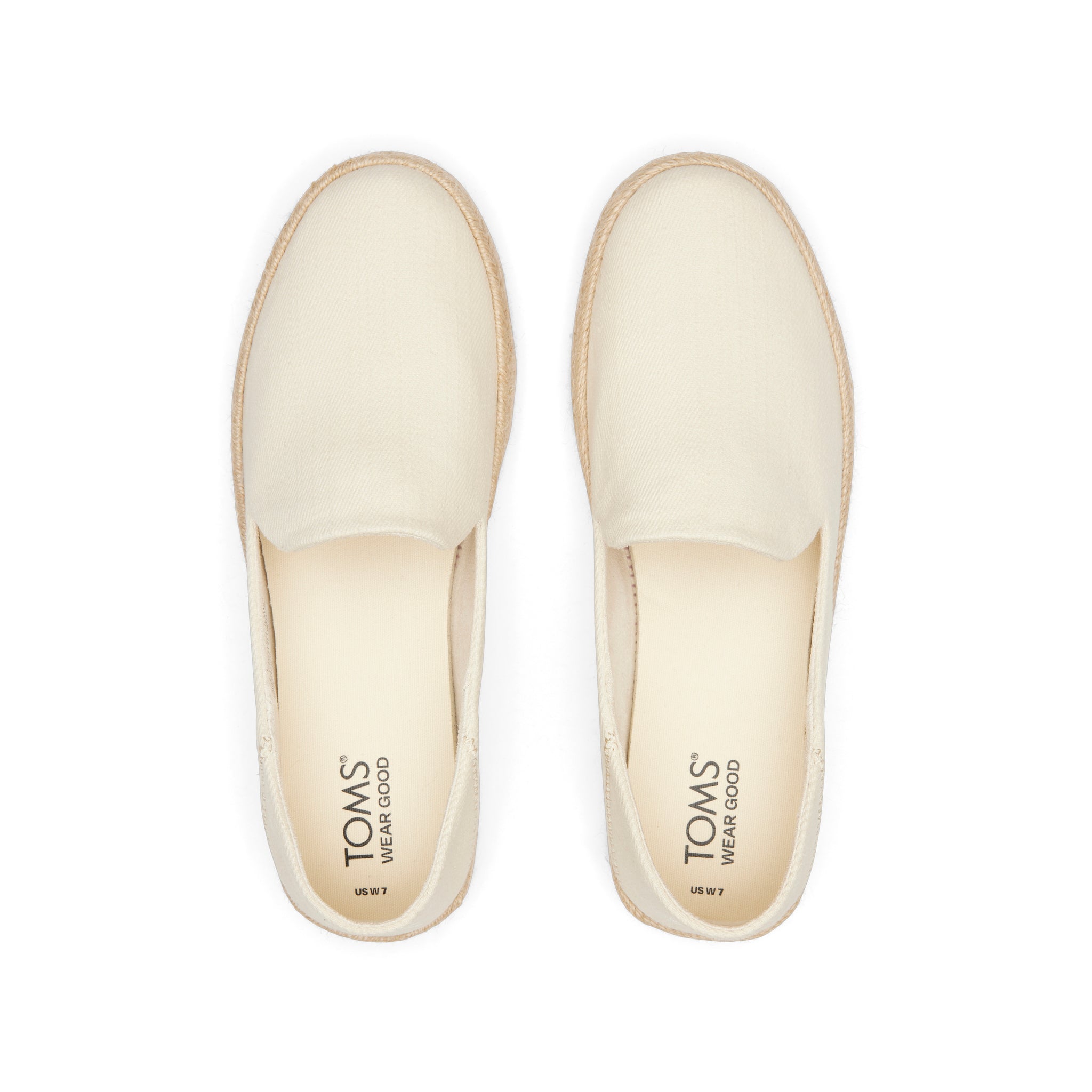 Carolina Natural Twill Espadrille Top View