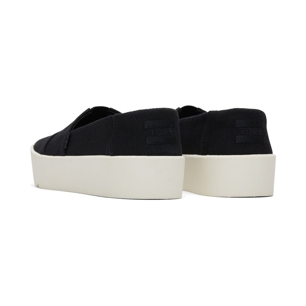 Verona Black Slip On Sneaker Back View