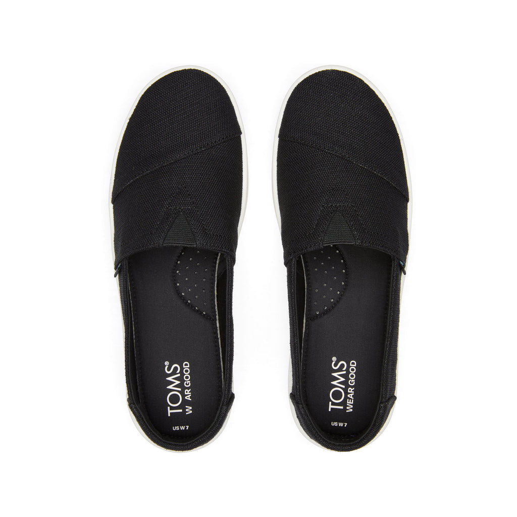 Verona Black Slip On Sneaker Top View