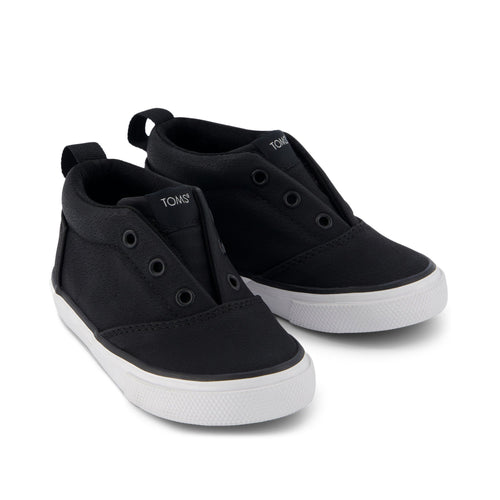 Fenix Mid Black Suede Toddler Sneaker Front View