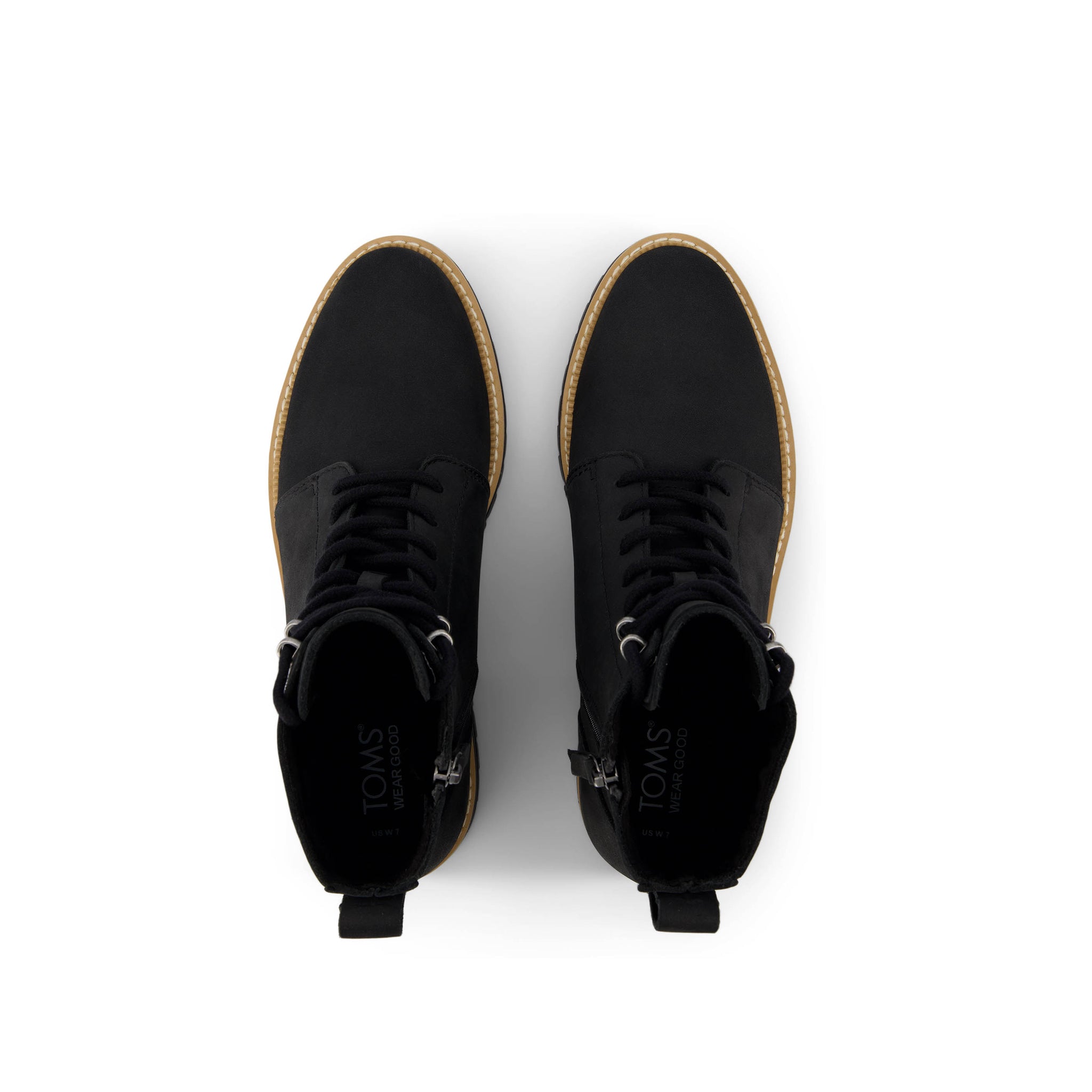 Wylder Boot - Water Resistant Black Nubuck Leather Top View