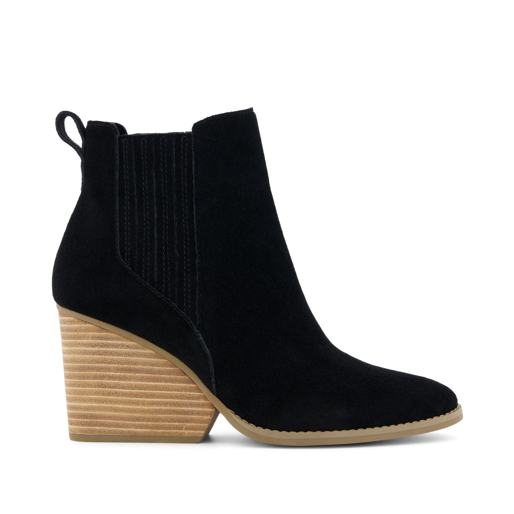 Noa Black Suede Boot Side View