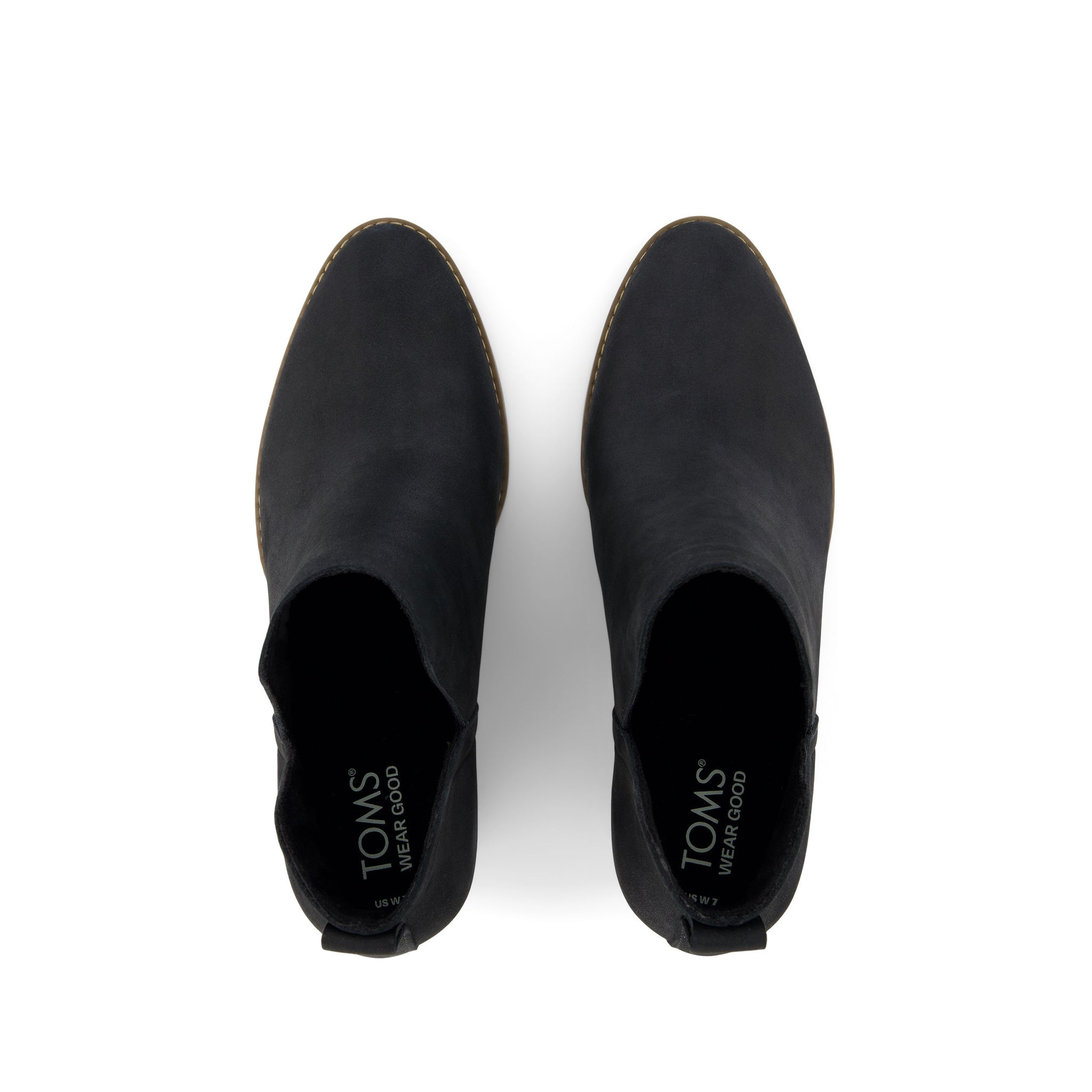 Eliza Heeled Boot - Black Nubuck Leather Top View