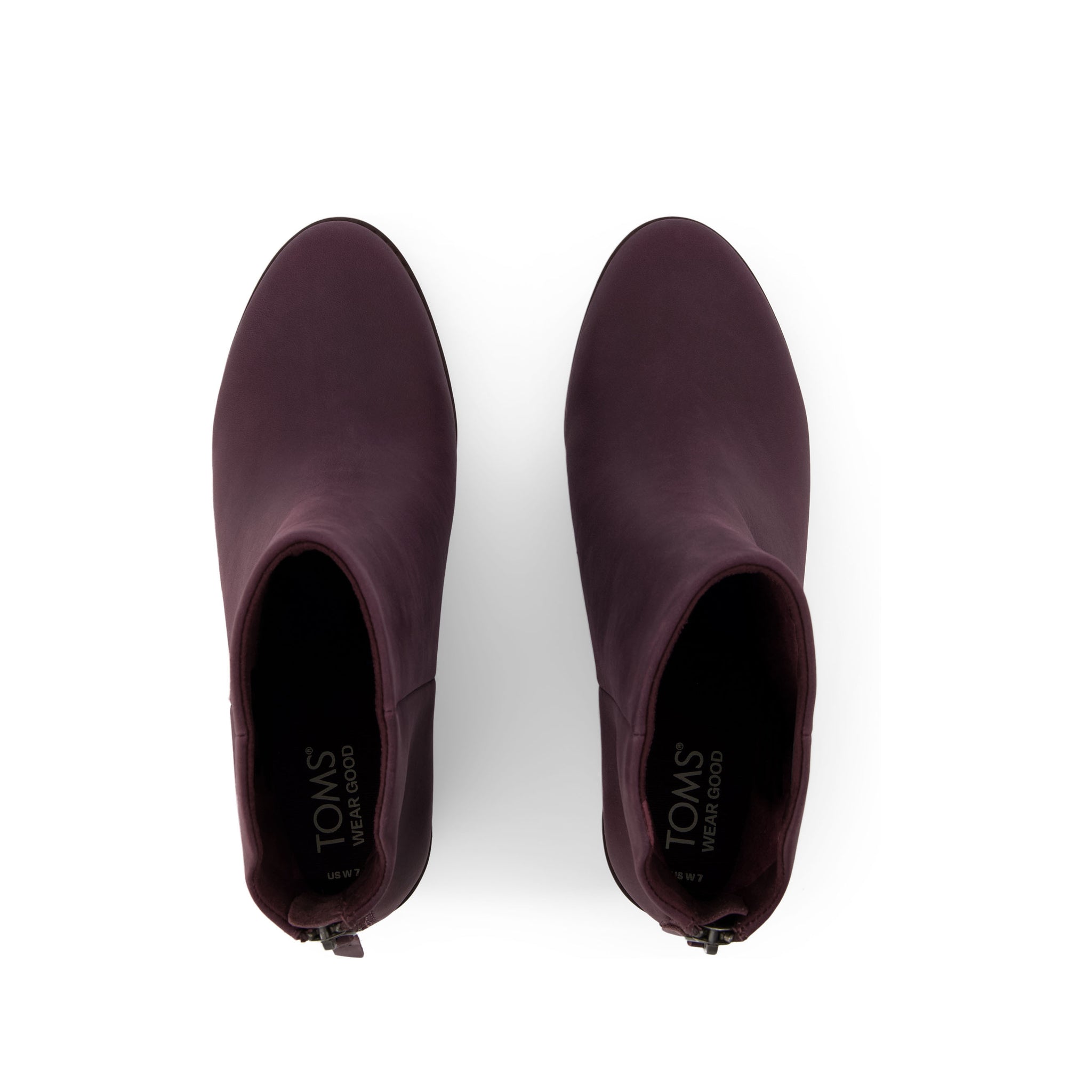 Casey Wedge Boot - Blackberry Leather Top View