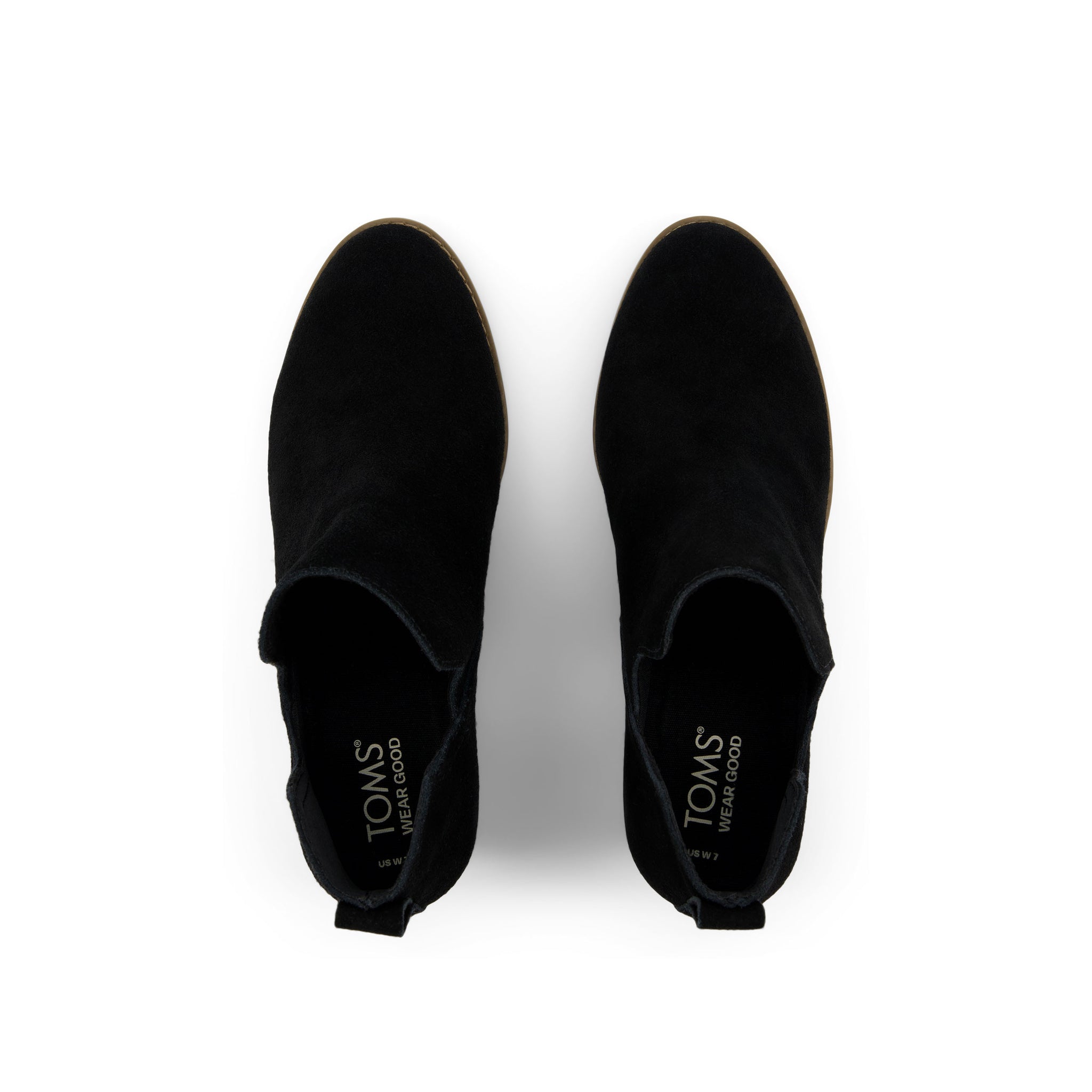 Gwen Black Suede Wedge Boot Top View