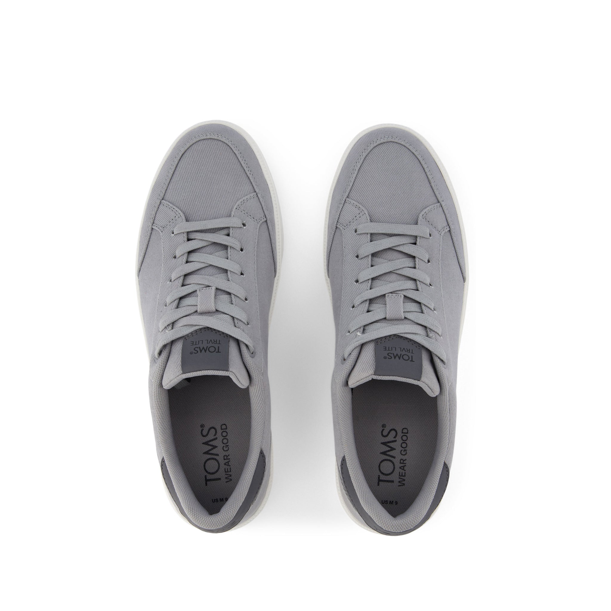 TRVL LITE Rio Grey Vintage Twill Sneaker Top View