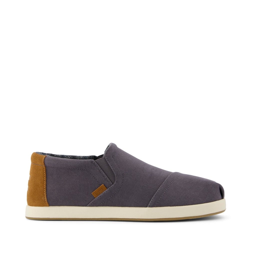 Alp Fwd Mid Dark Grey Vintage Twill Slip On Espadrille Side View
