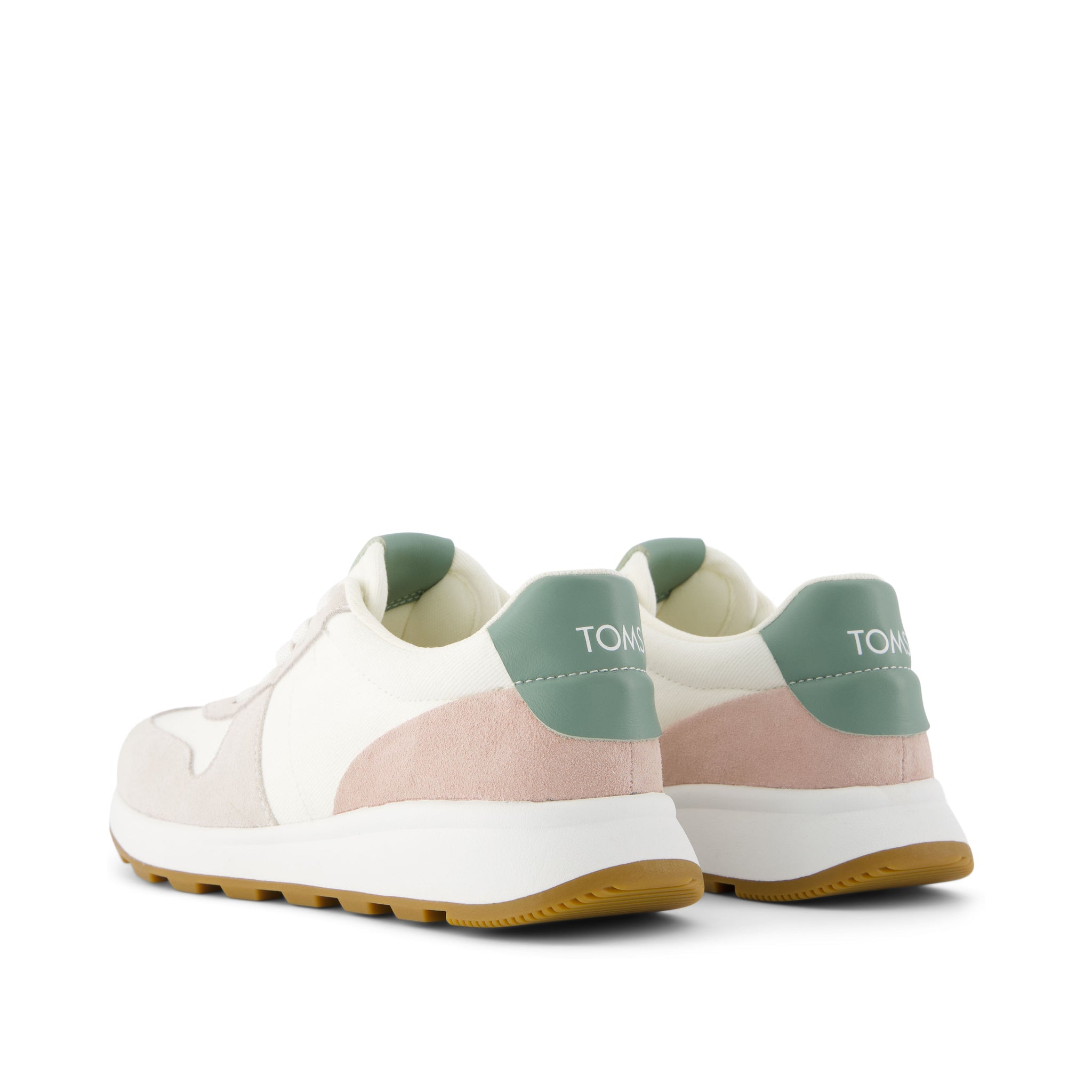 TRVL LITE Retro Runner Natural Vintage Twill Sneaker Back View