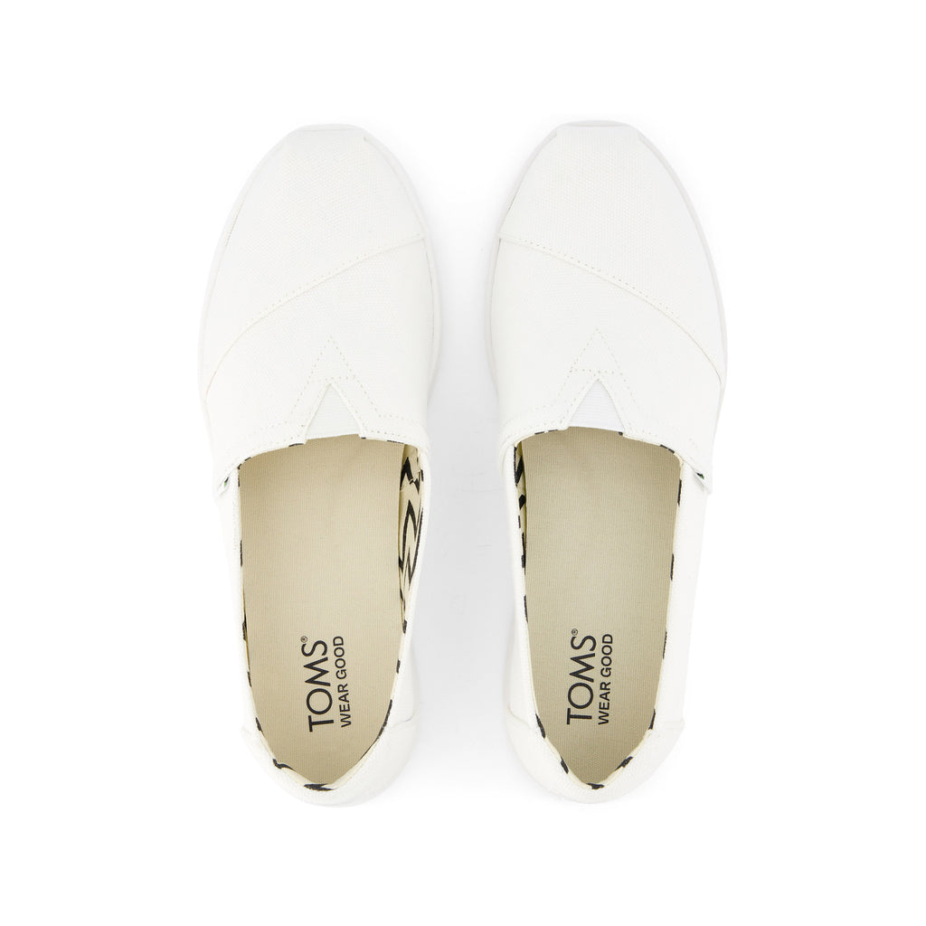 Alpargata Plus White Recycled Cotton Canvas Top View