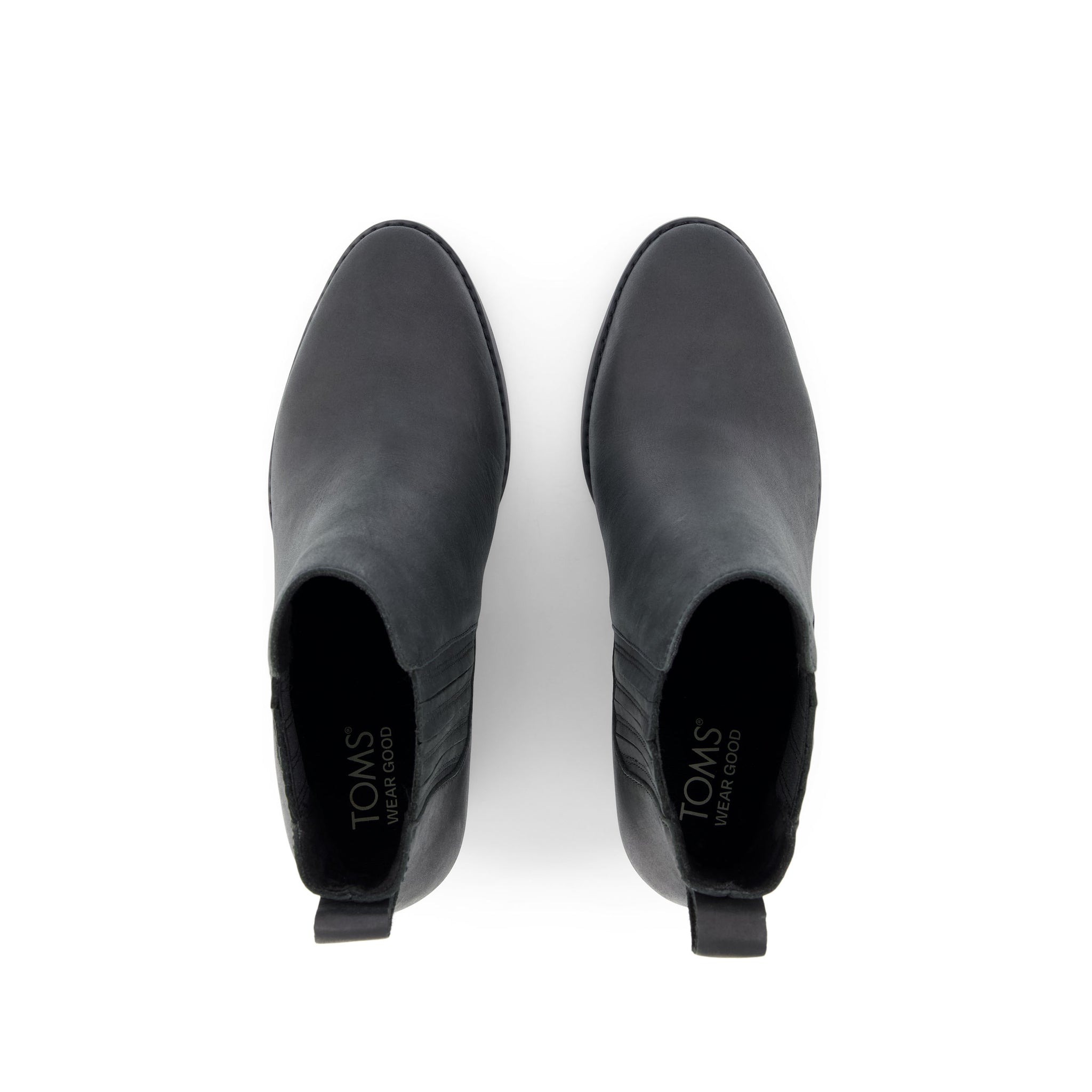 Noa Ankle Boot - All Black Leather Top View