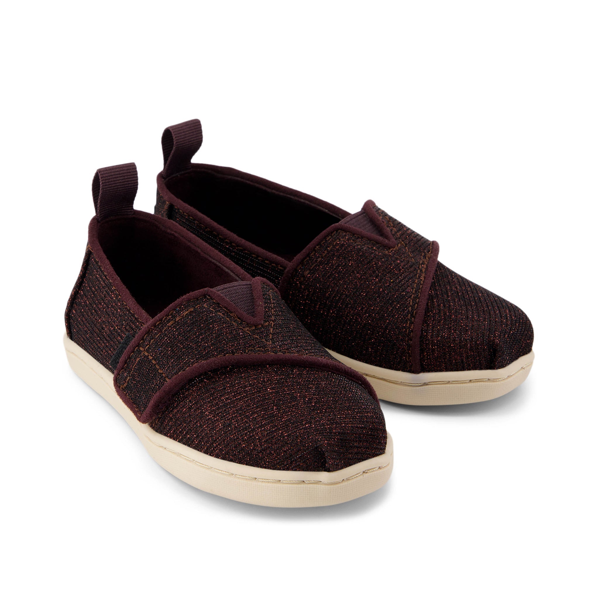 Alpargata Toddler Shoe - Blackberry Sparkle Glitter Front View