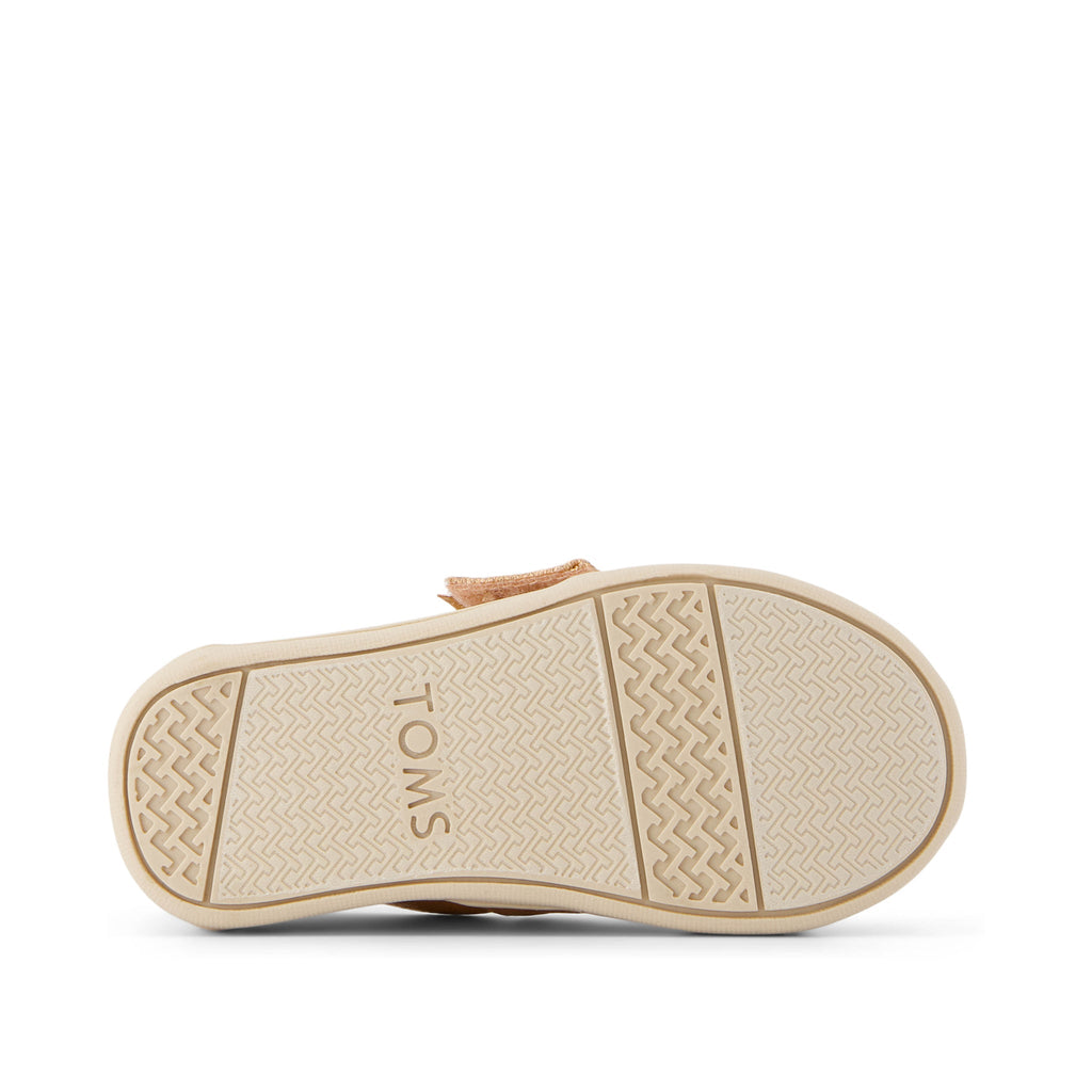 Alpargata Toddler Shoe - Rose Gold Metallic Herringbone Bottom Sole View