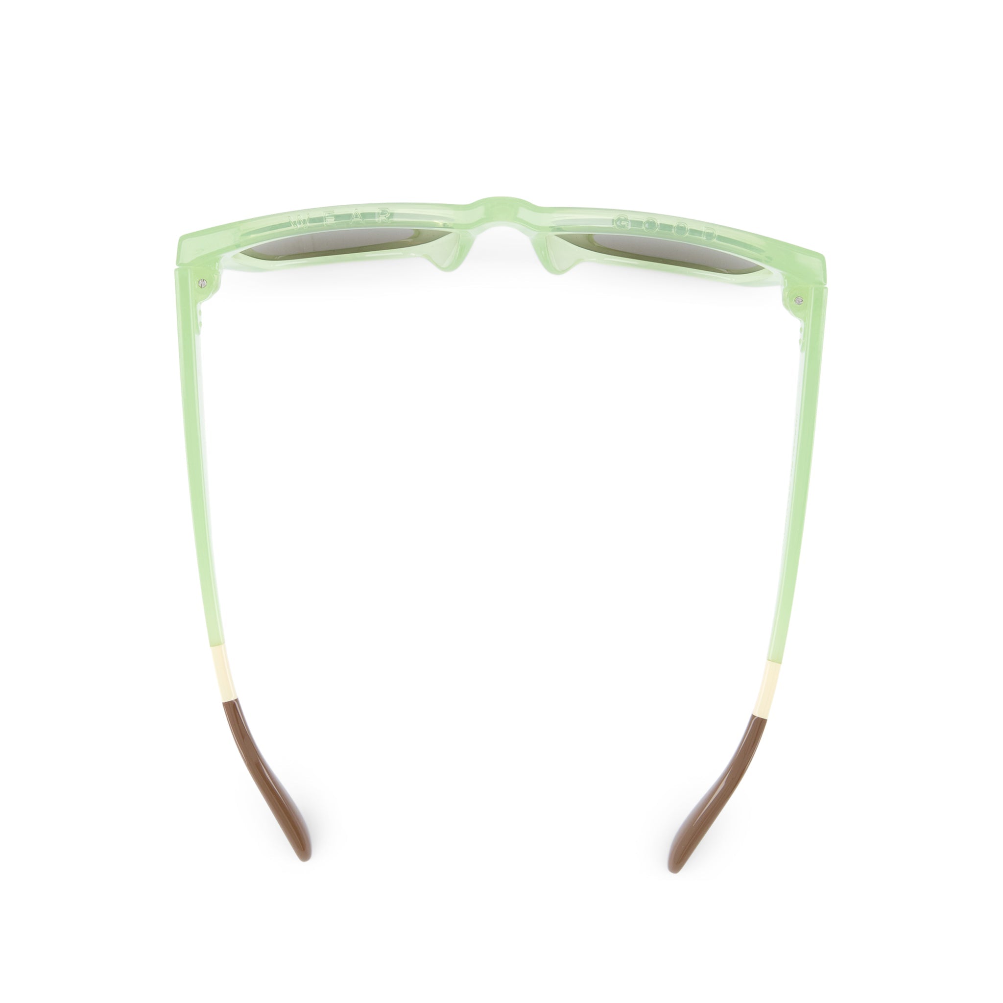 Devon Matcha Traveler Sunglasses Top View