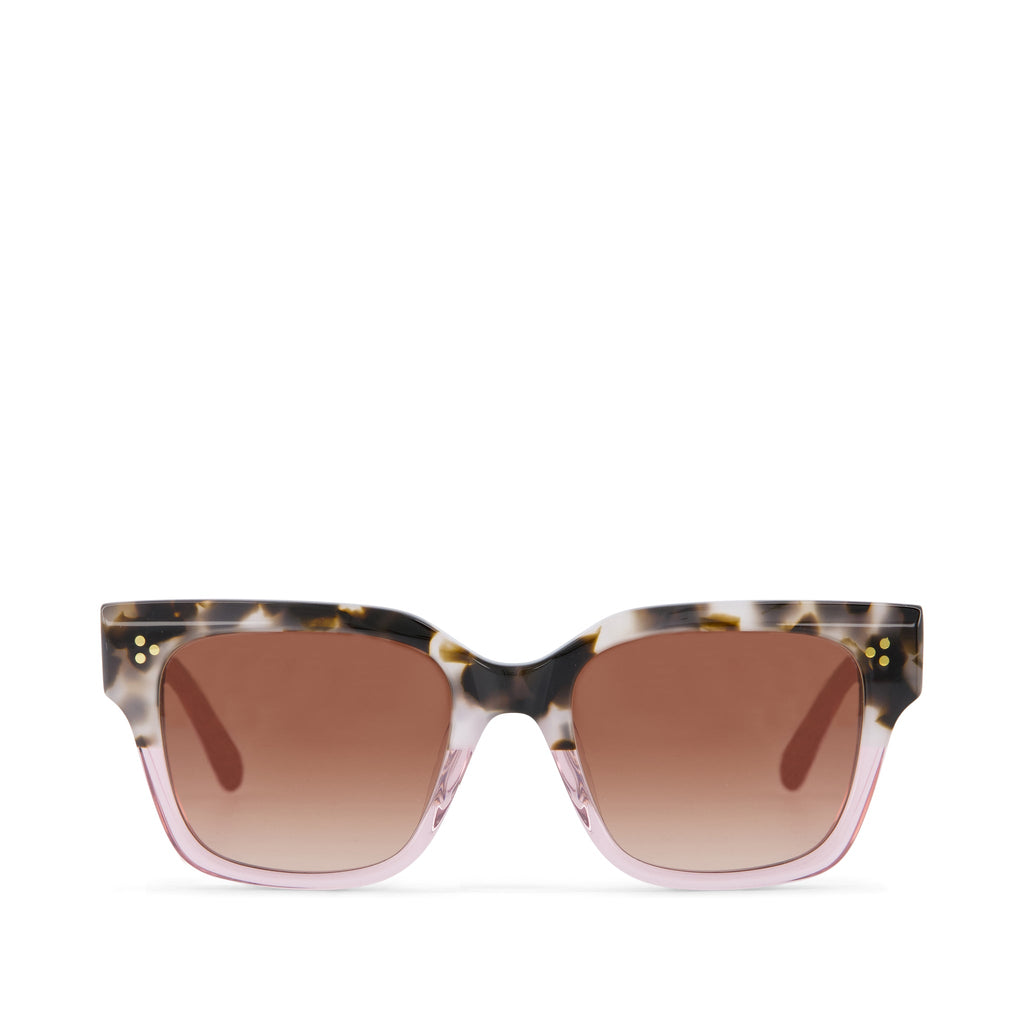 Madison Handcrafted Tortoise Pink Fade Sunglasses Front View